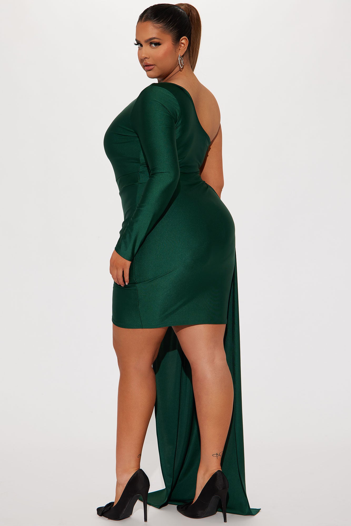Waiting For Ur Love Mini Dress - Hunter - Image 6