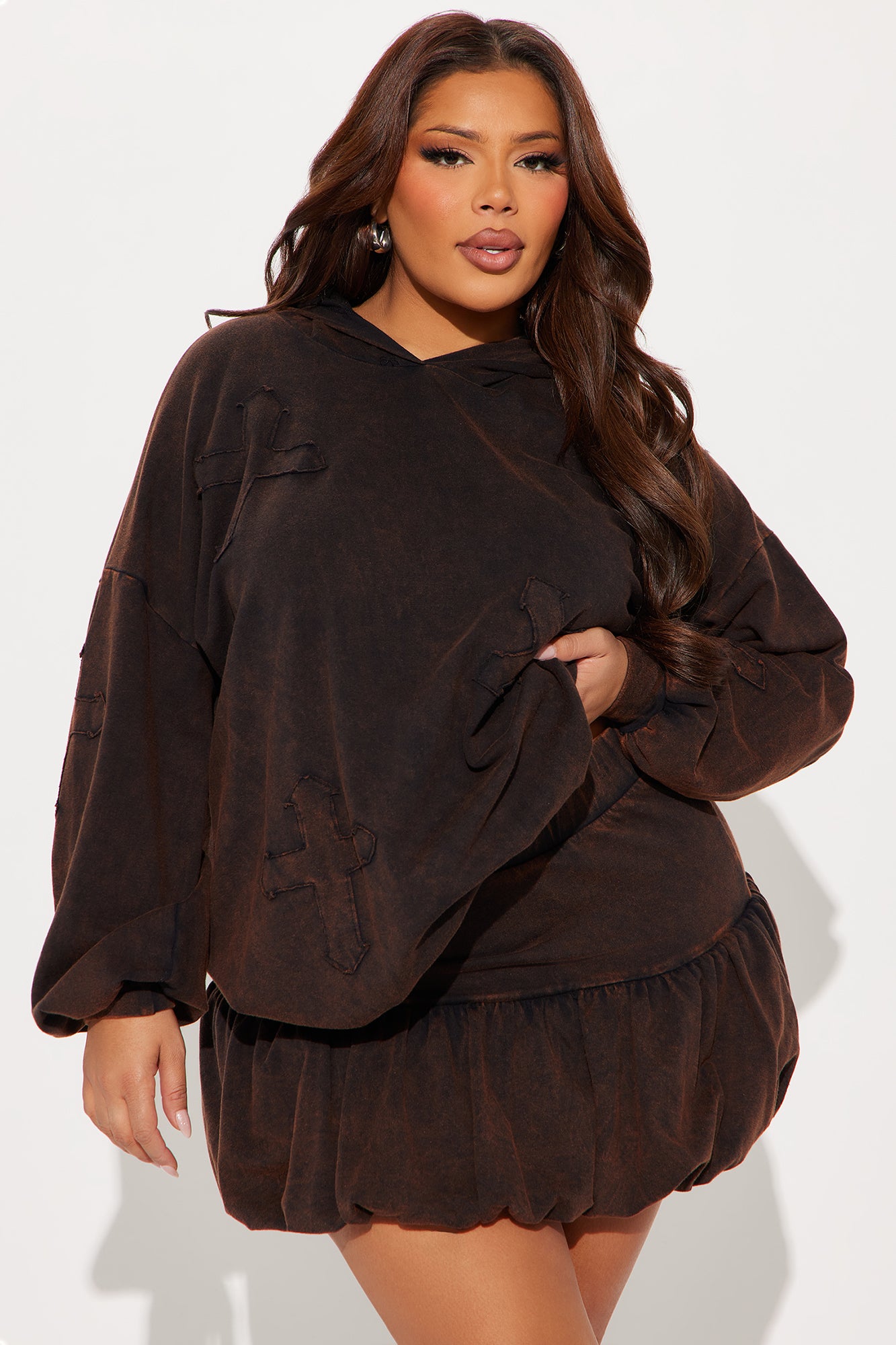 Don't Cross Me Bubble Skirt Set - Black - Image 5