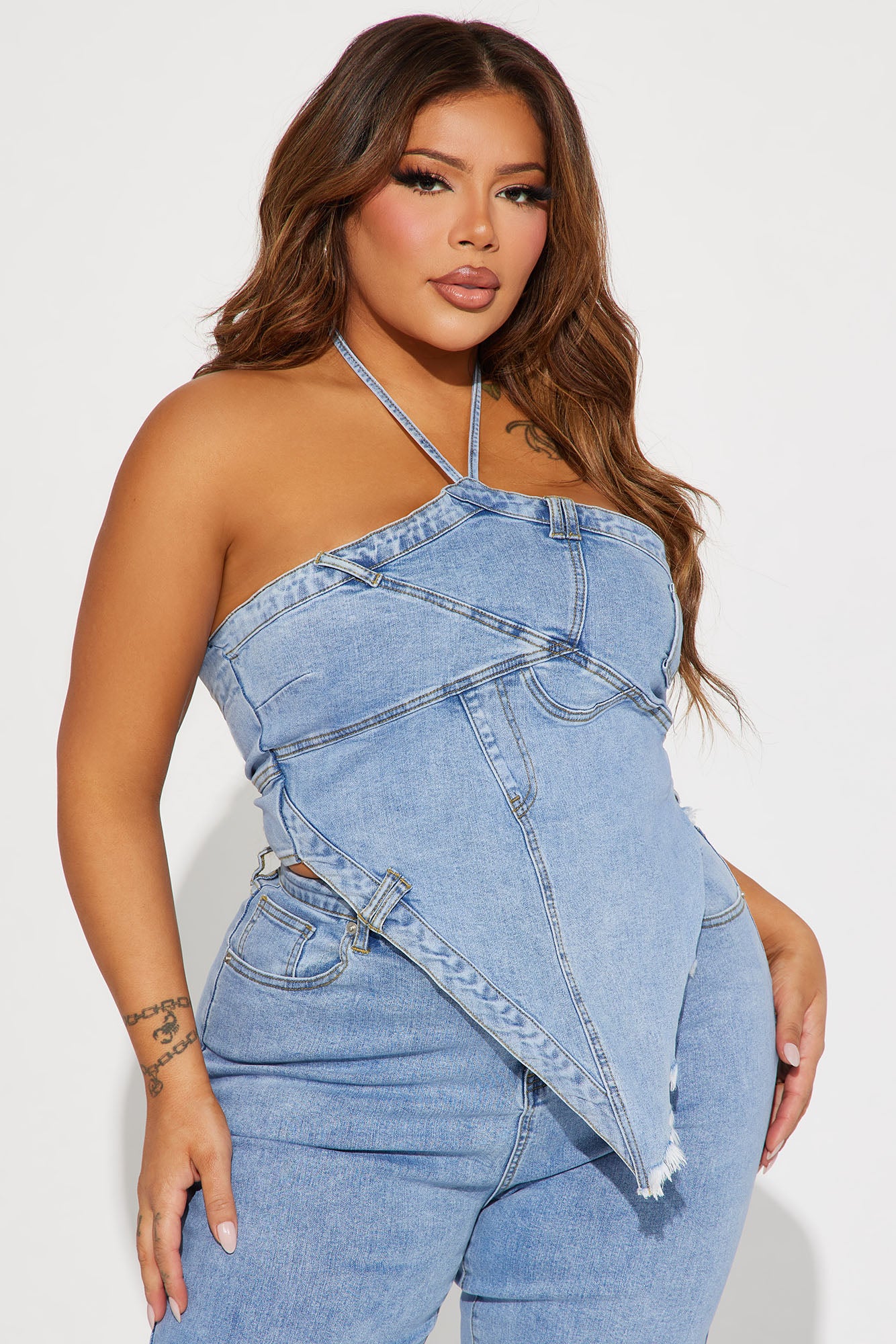 Next Level Denim Pant Set - Light Wash - Image 6
