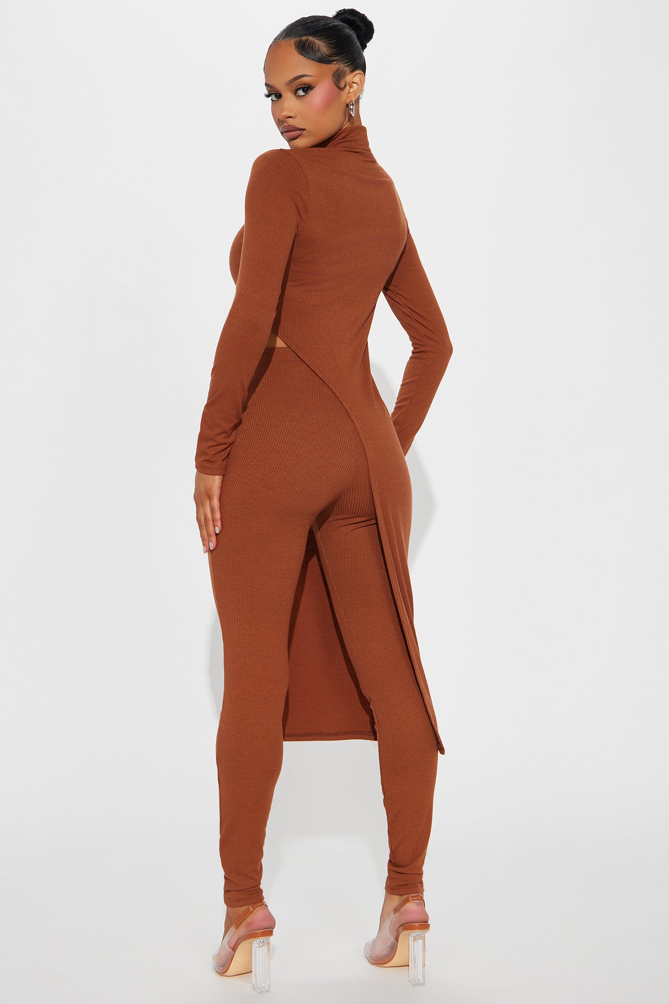 Watch Out For Her Legging Set - Brown - Image 3