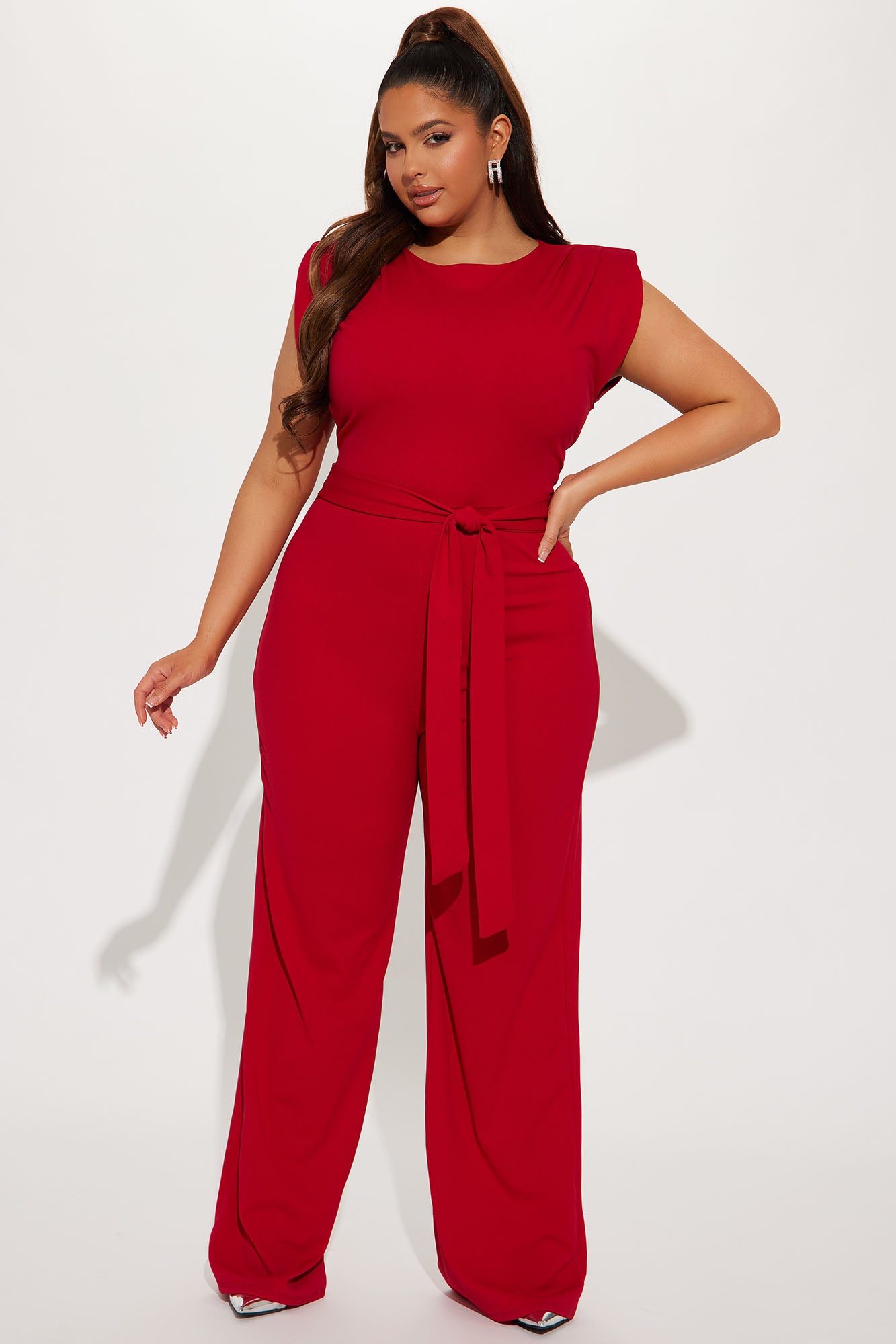 On Point Jumpsuit - Red - Image 7