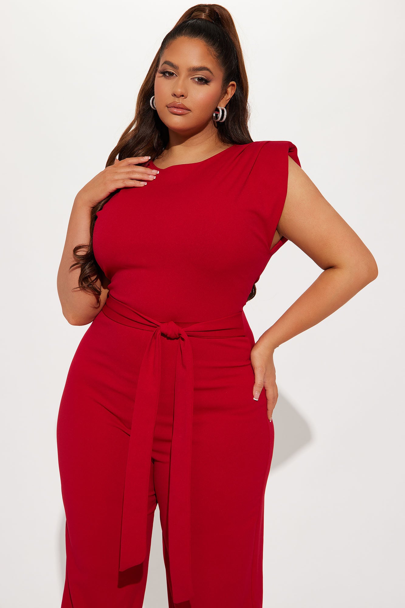 On Point Jumpsuit - Red - Image 8
