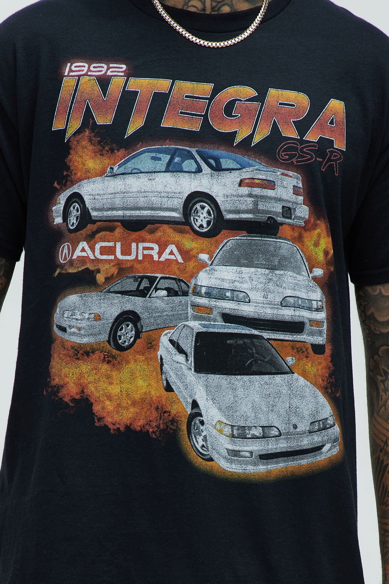 Acura Integra 1992 Short Sleeve Tee - Black - Image 3