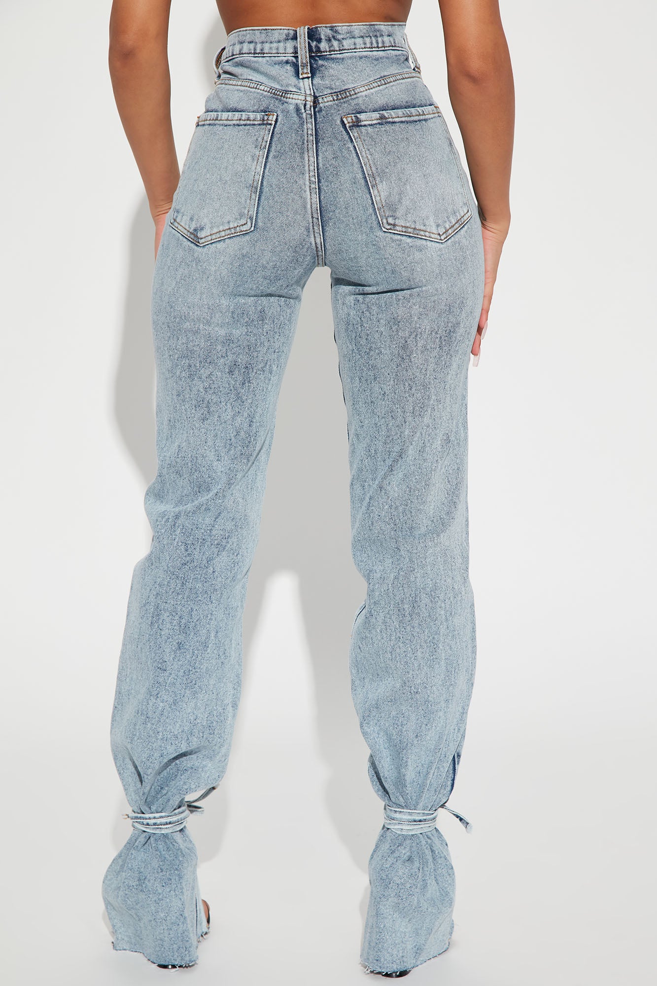 Tall All Tied Up Straight Leg Jeans - Medium Wash - Image 3