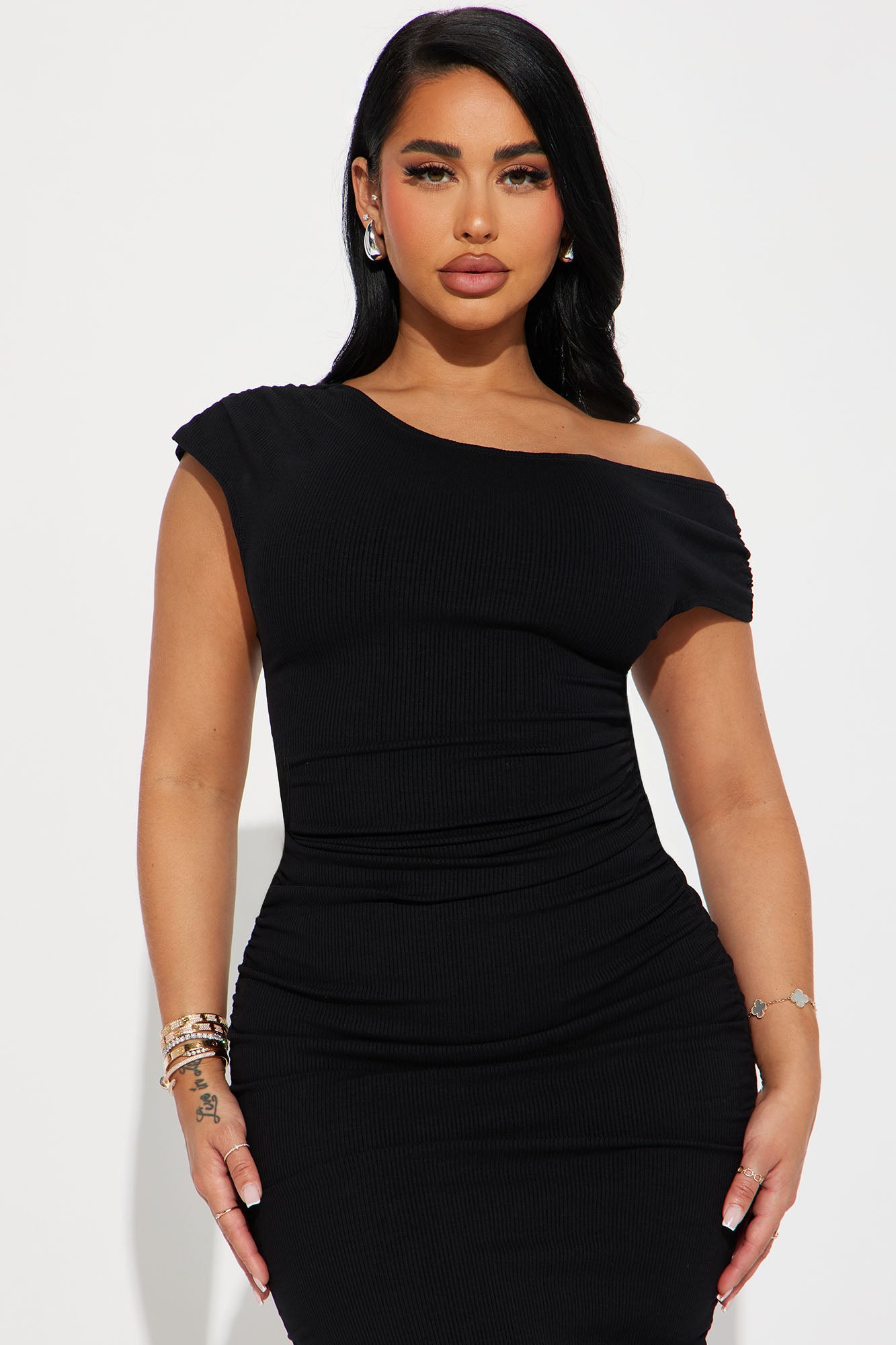 Kelli Snatched Maxi Dress - Black - Image 3