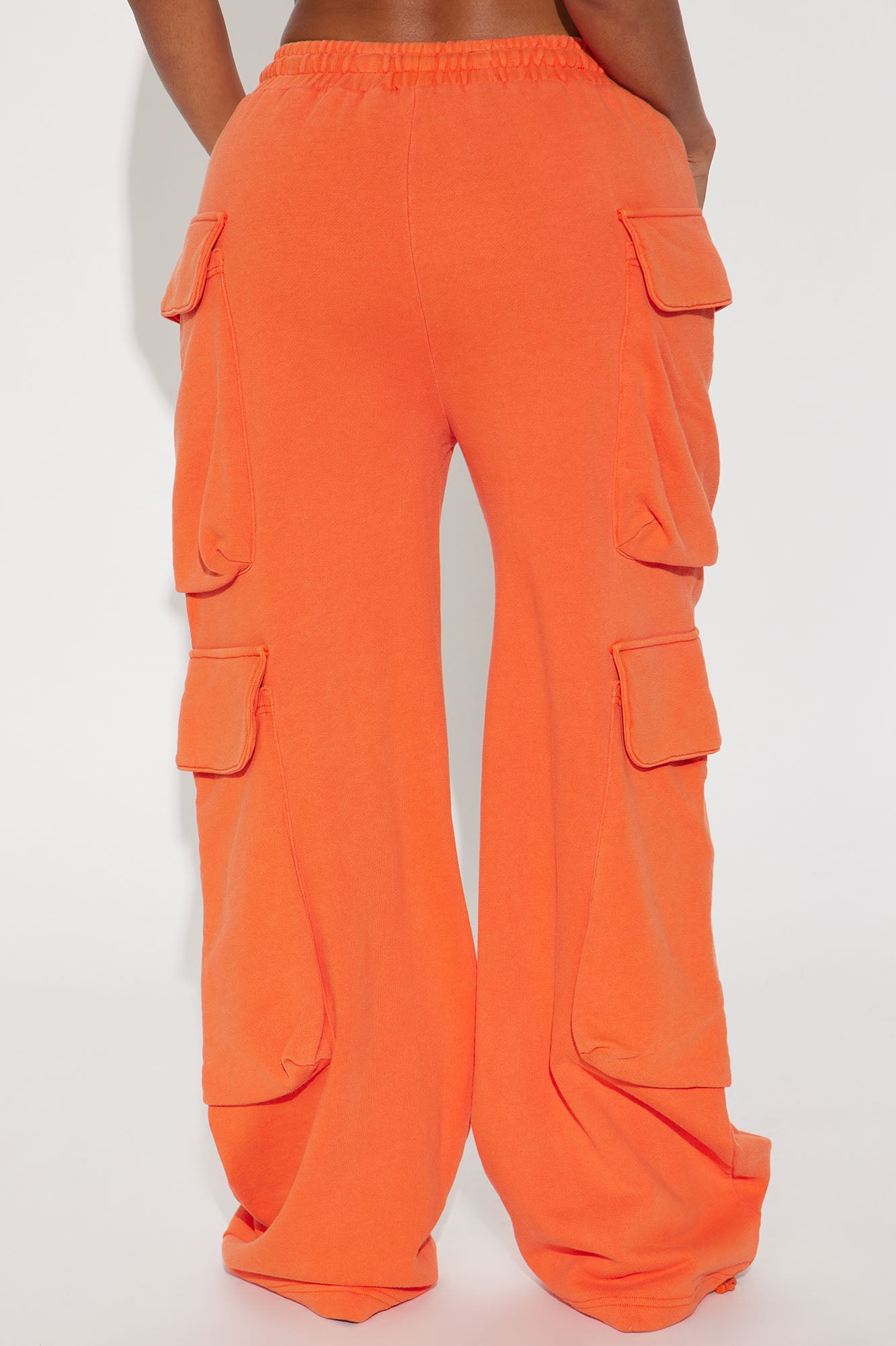 Kayla Cargo Sweatpants - Orange - Image 4