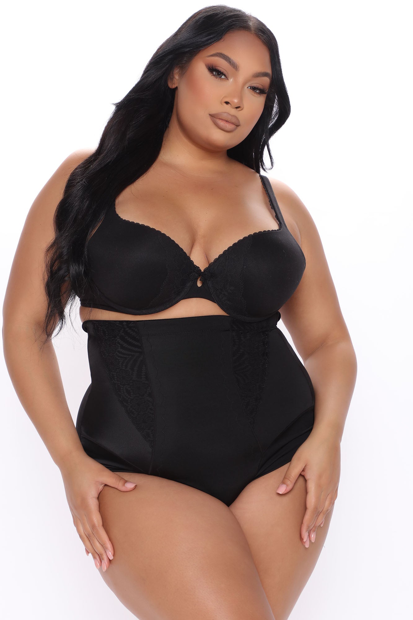 Dorinda High Waist Shaping Thong - Black - Image 4