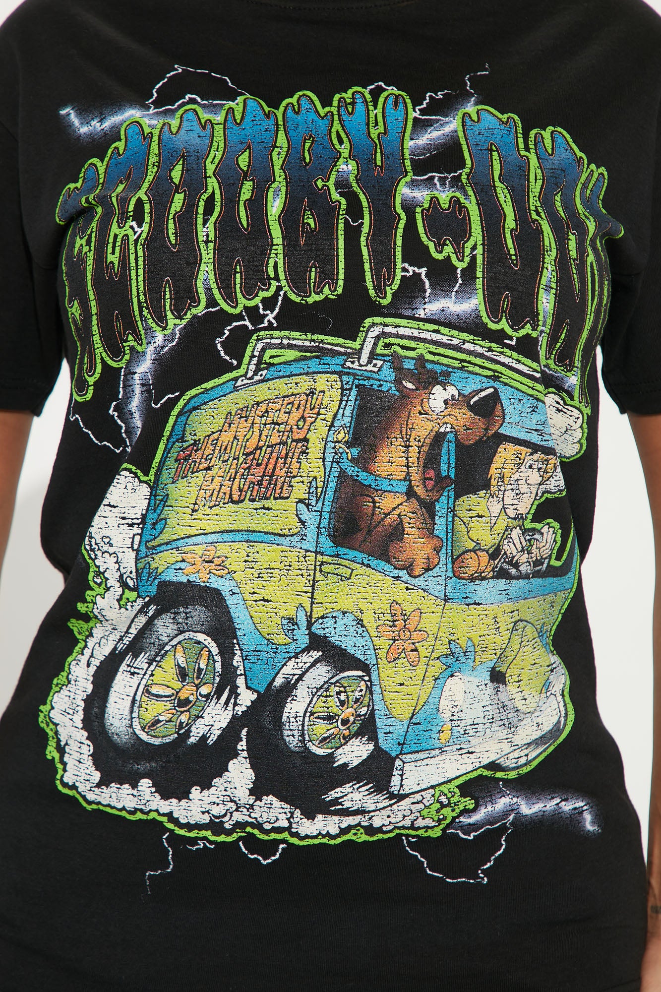 Mystery Machine Scooby Doo Graphic Tee - Black - Image 4