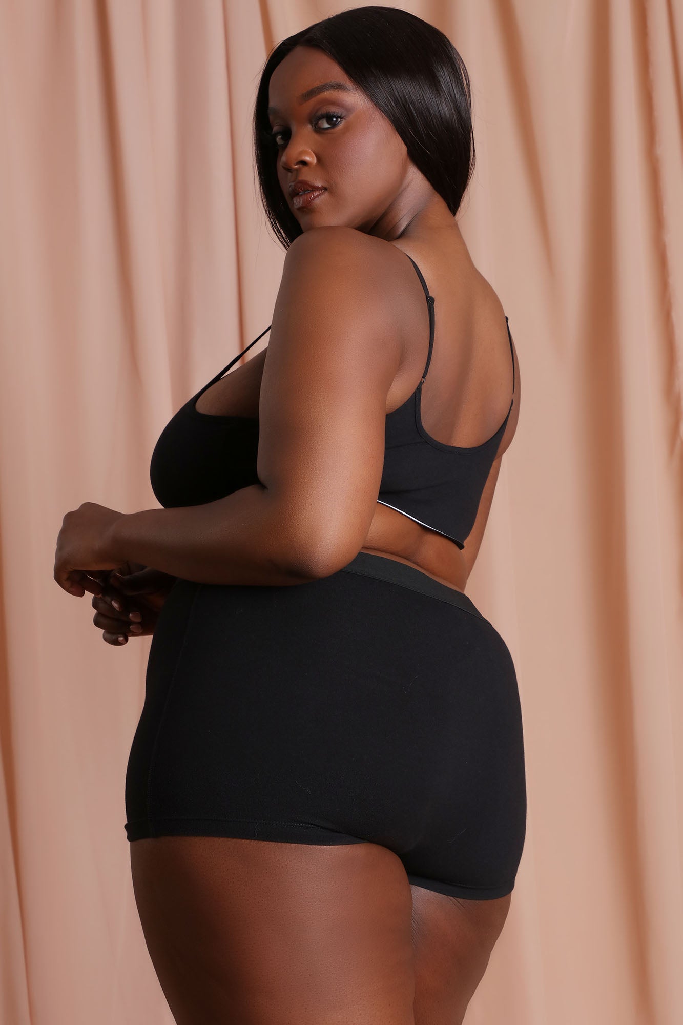 FN Mood Cami And Boxer Set - Black - Image 12