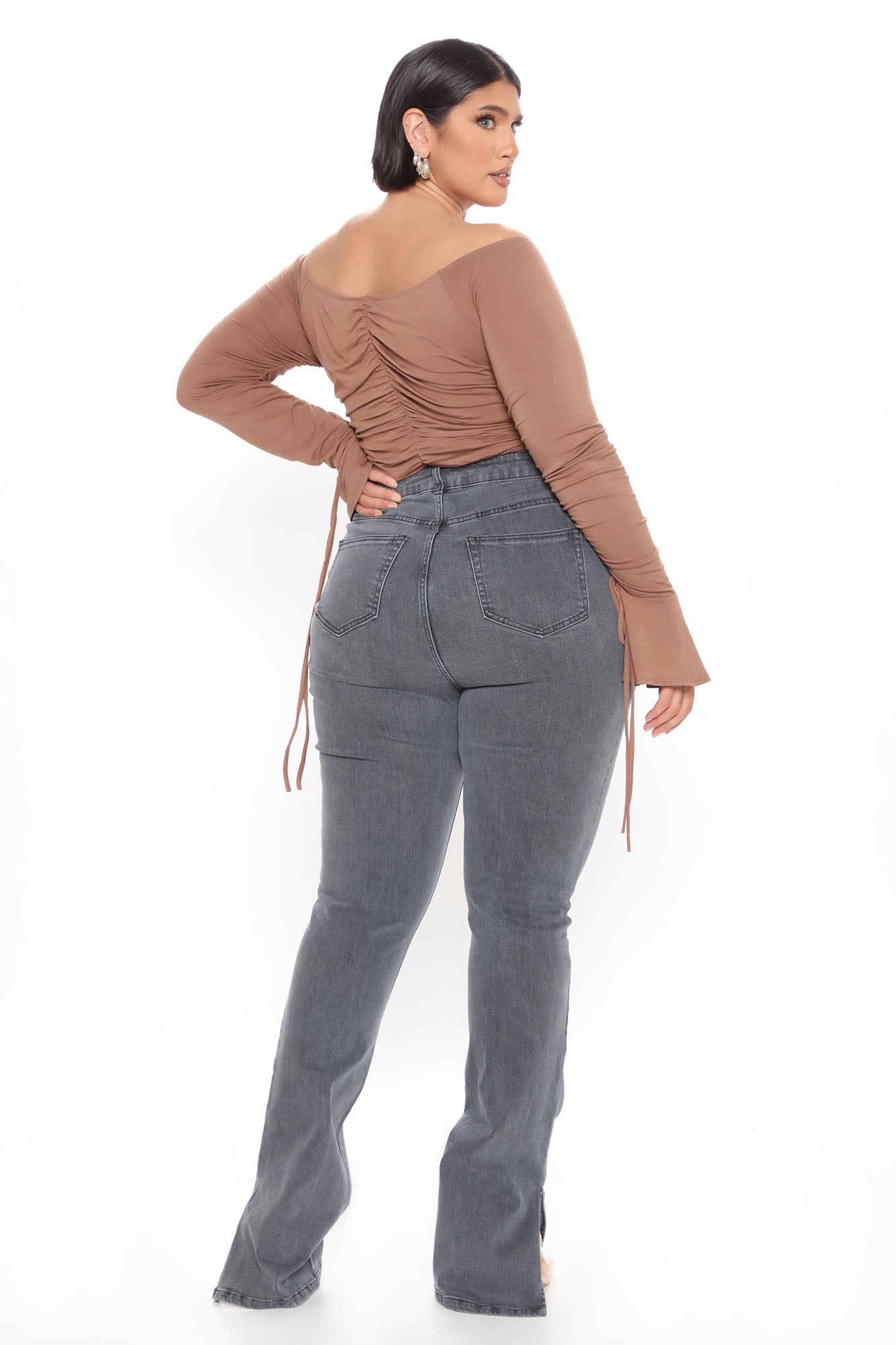 Tall Soho Side Split Skinny Jeans - Grey - Image 8