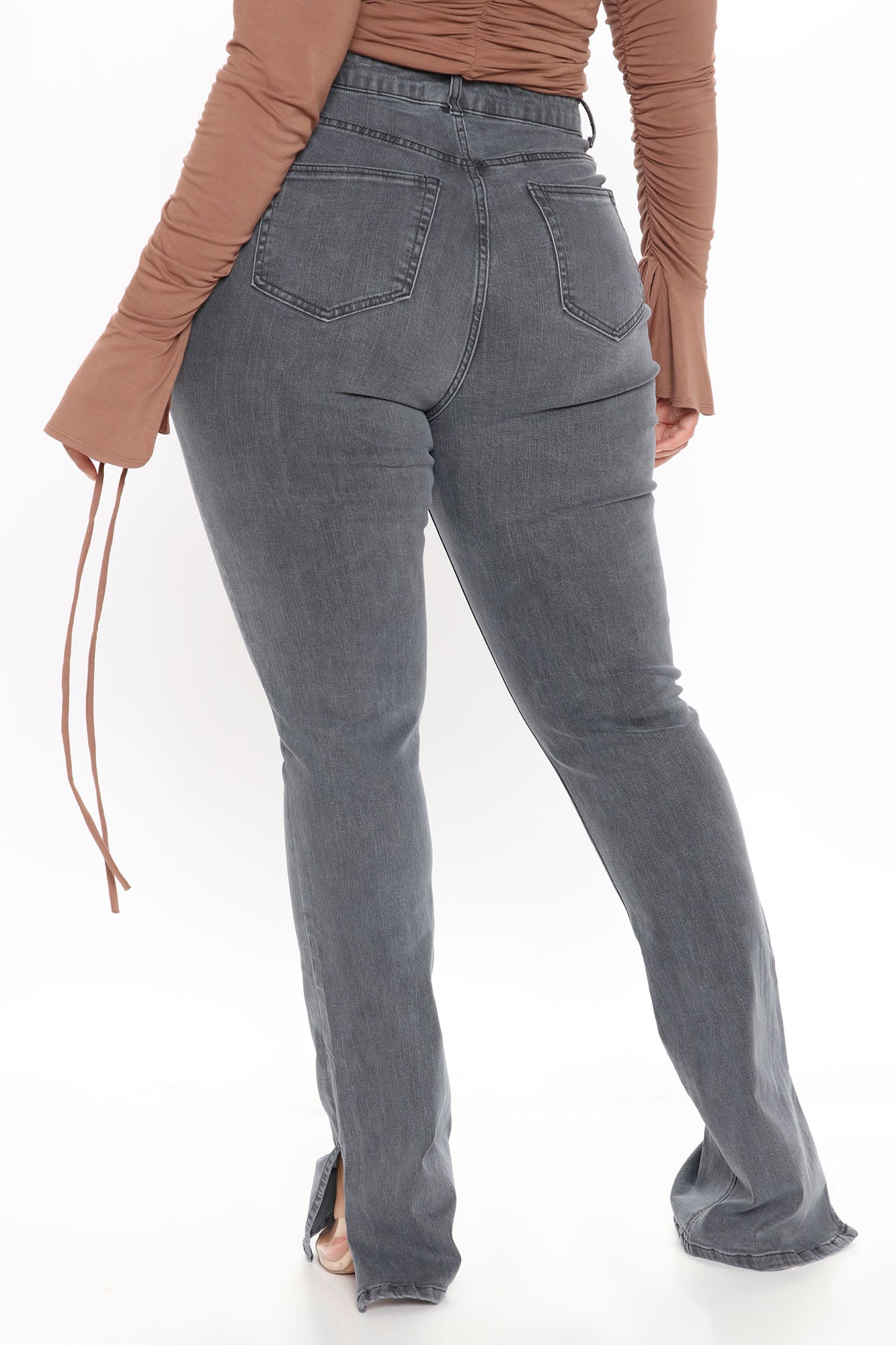 Tall Soho Side Split Skinny Jeans - Grey - Image 7