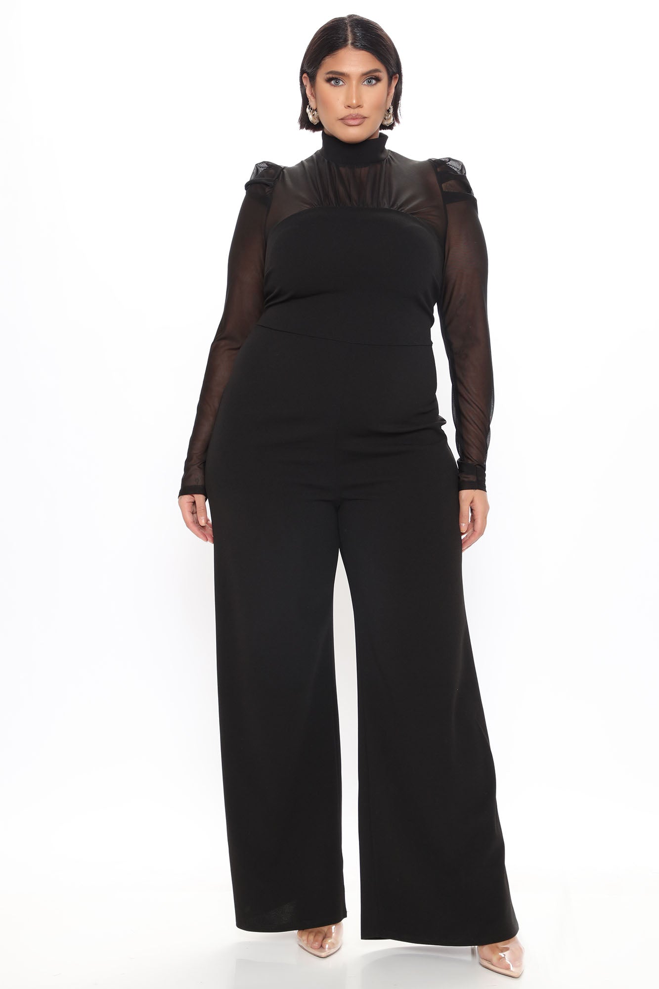 Keep It Classy Mesh Jumpsuit - Black - Image 4