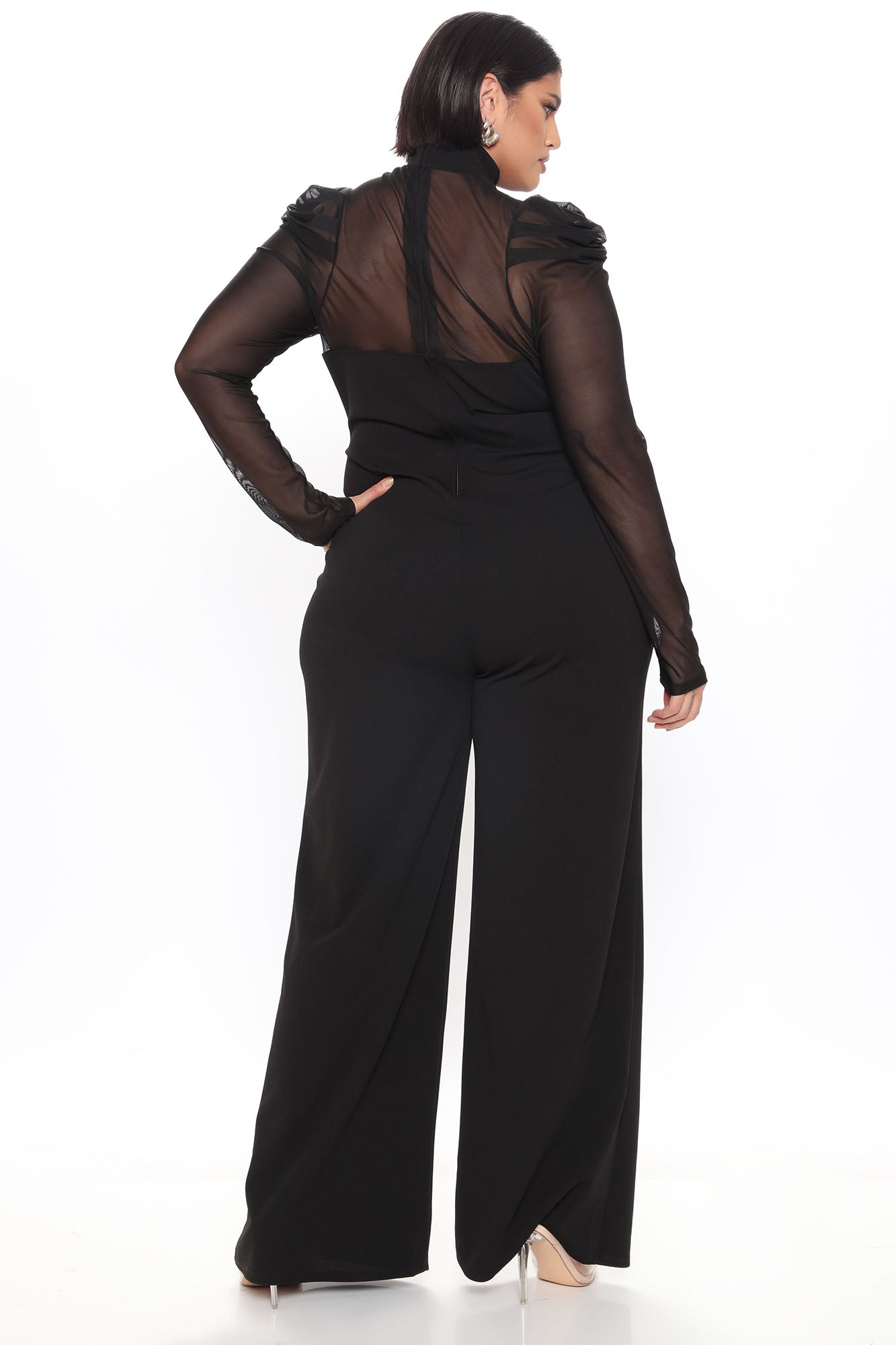 Keep It Classy Mesh Jumpsuit - Black - Image 7