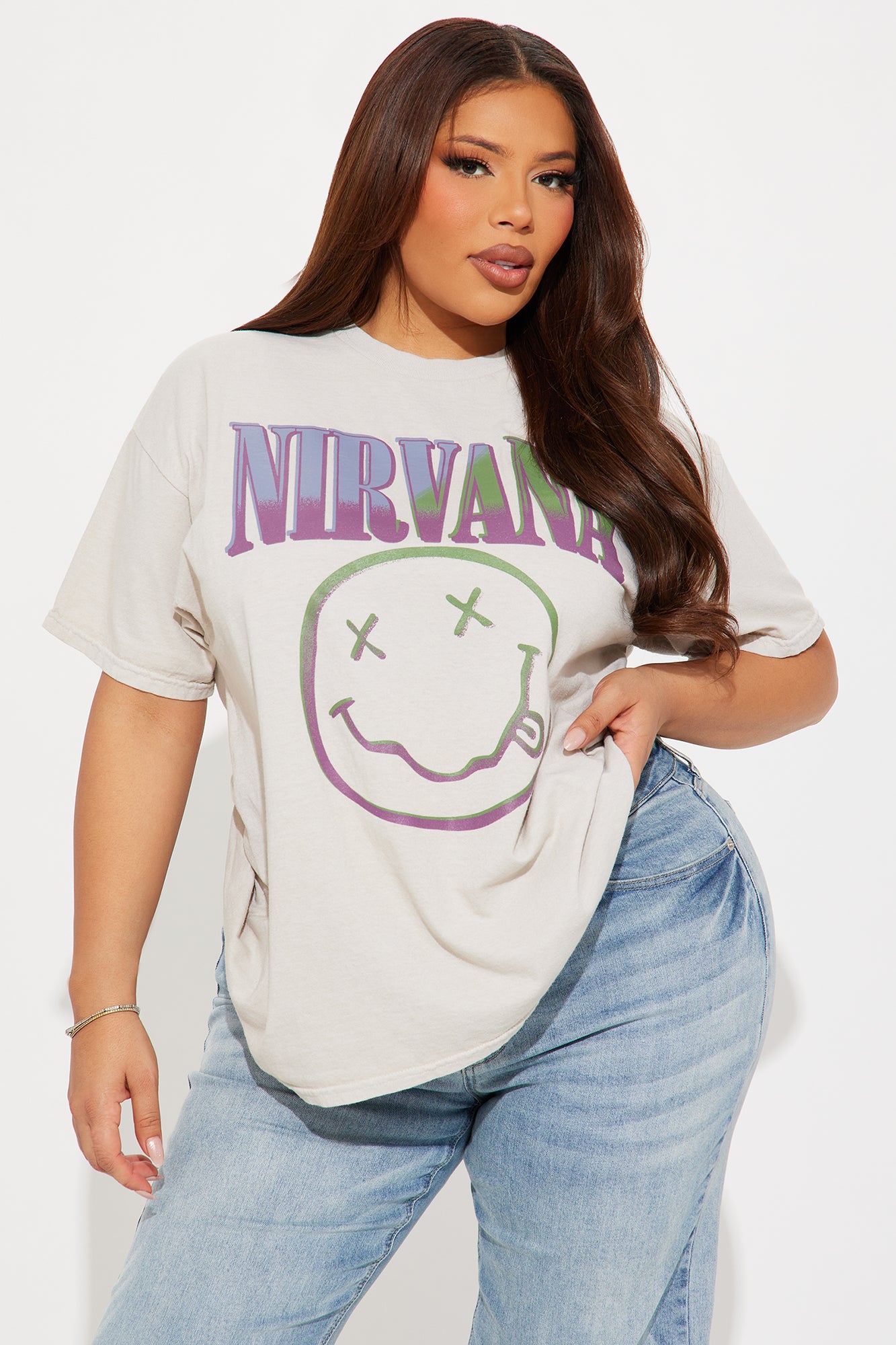 Nirvana Graphic Tee - Taupe/combo - Image 4