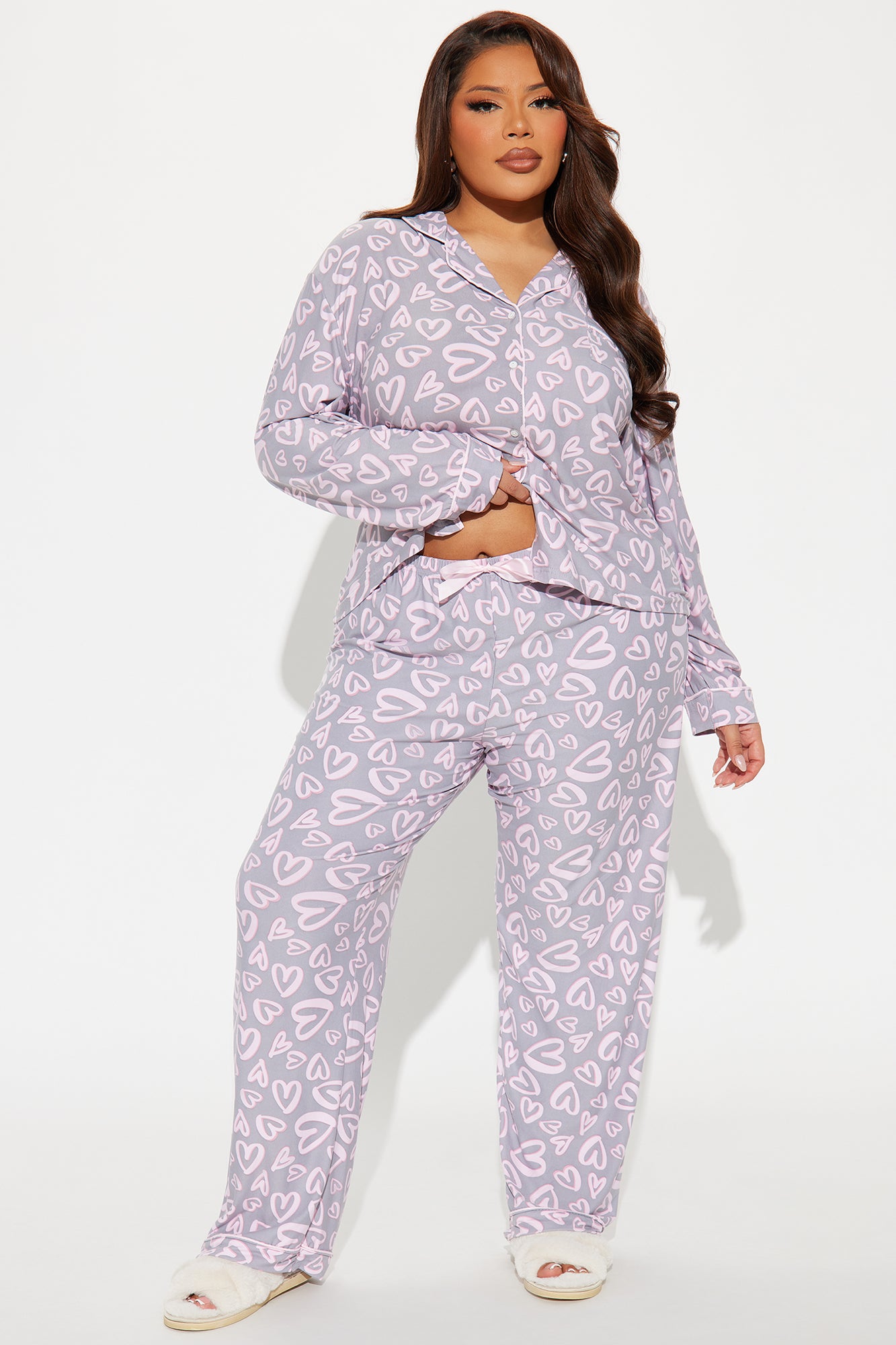 Be My Love PJ Pant Set - Grey/combo - Image 4