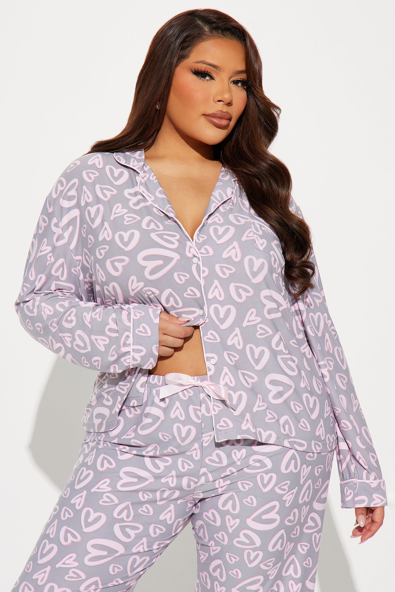 Be My Love PJ Pant Set - Grey/combo - Image 5