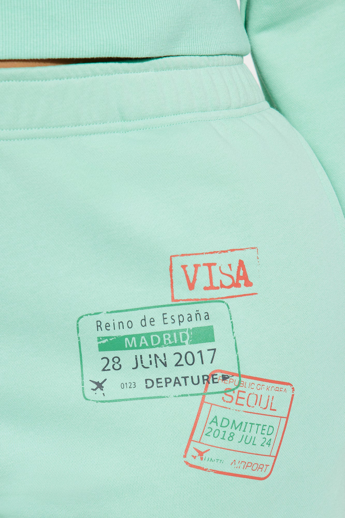 Airport Fit French Terry Pant Set - Mint - Image 10