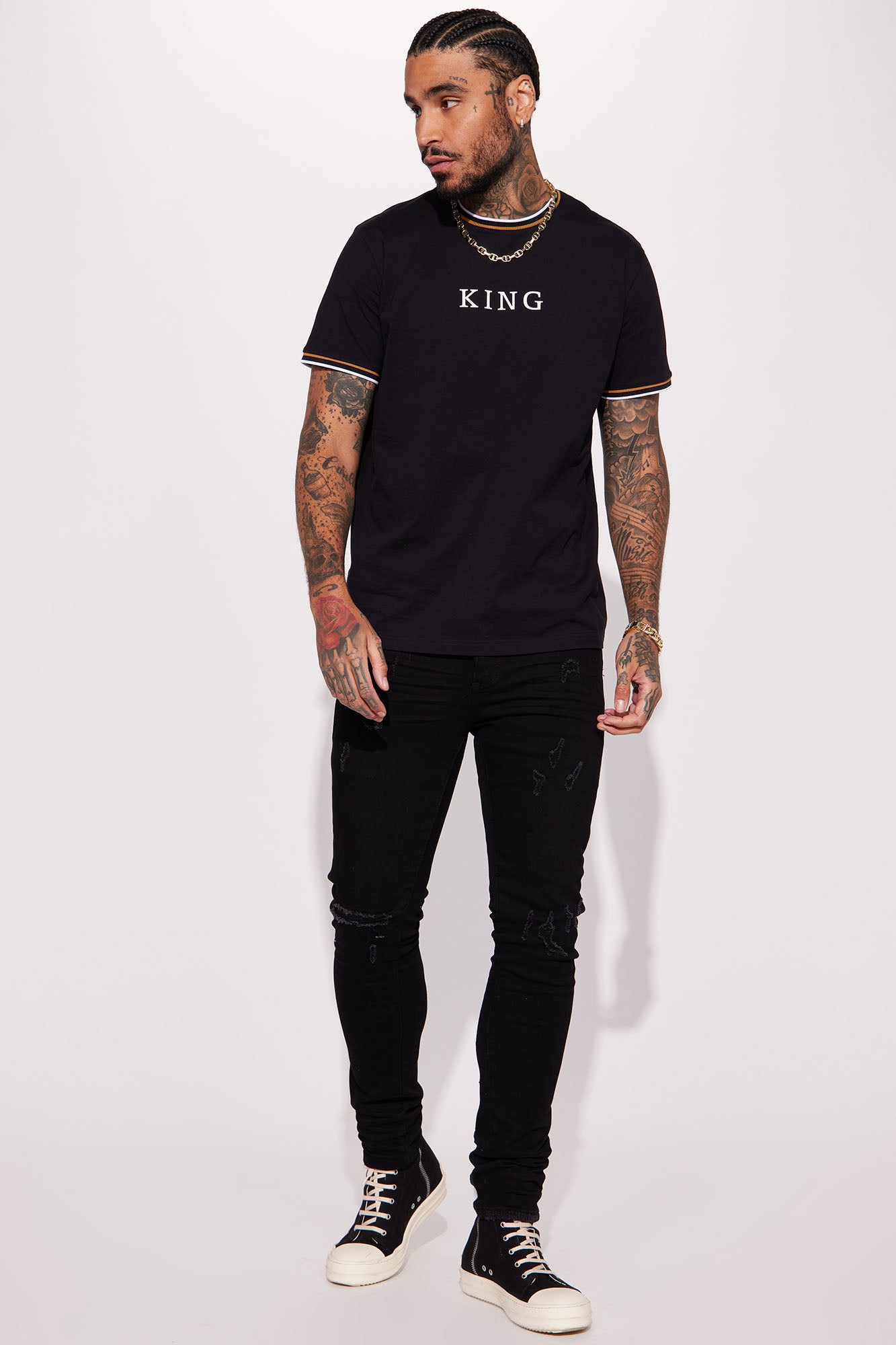 Bling King Short Sleeve Tee - Black - Image 3