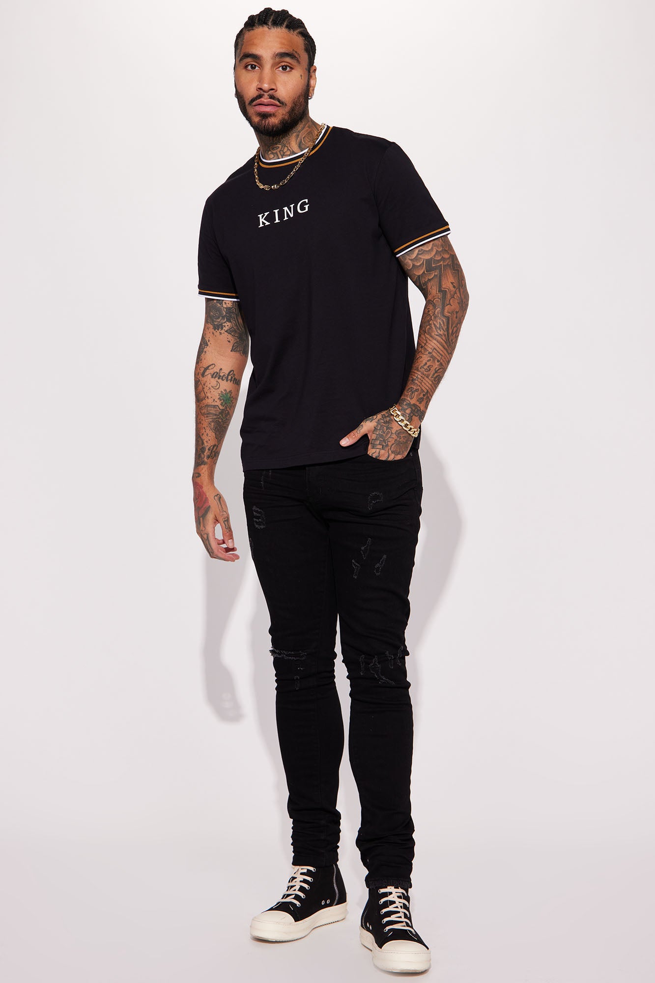 Bling King Short Sleeve Tee - Black - Image 5