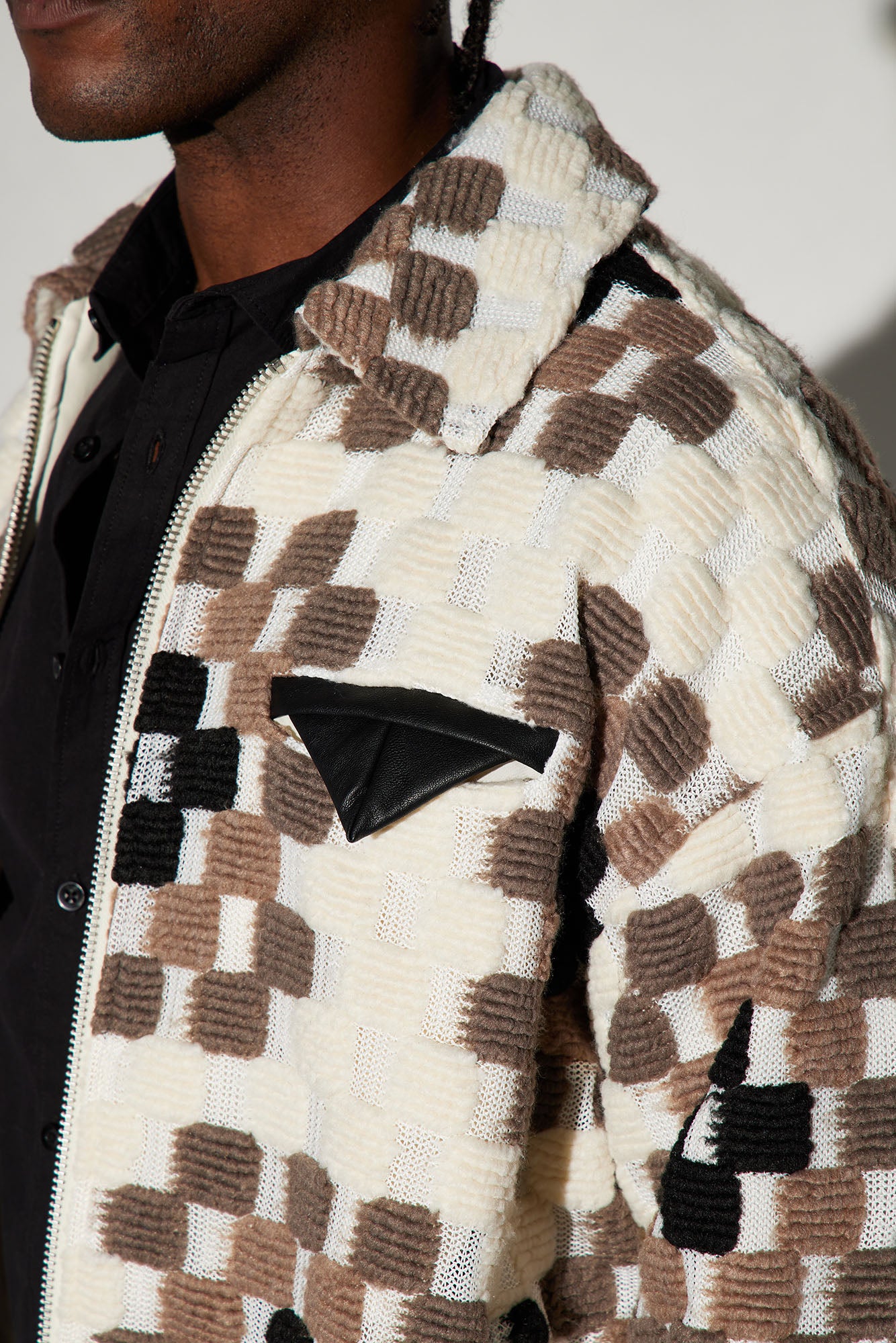 Gaston Jacquard Cropped Jacket - Brown/combo - Image 3