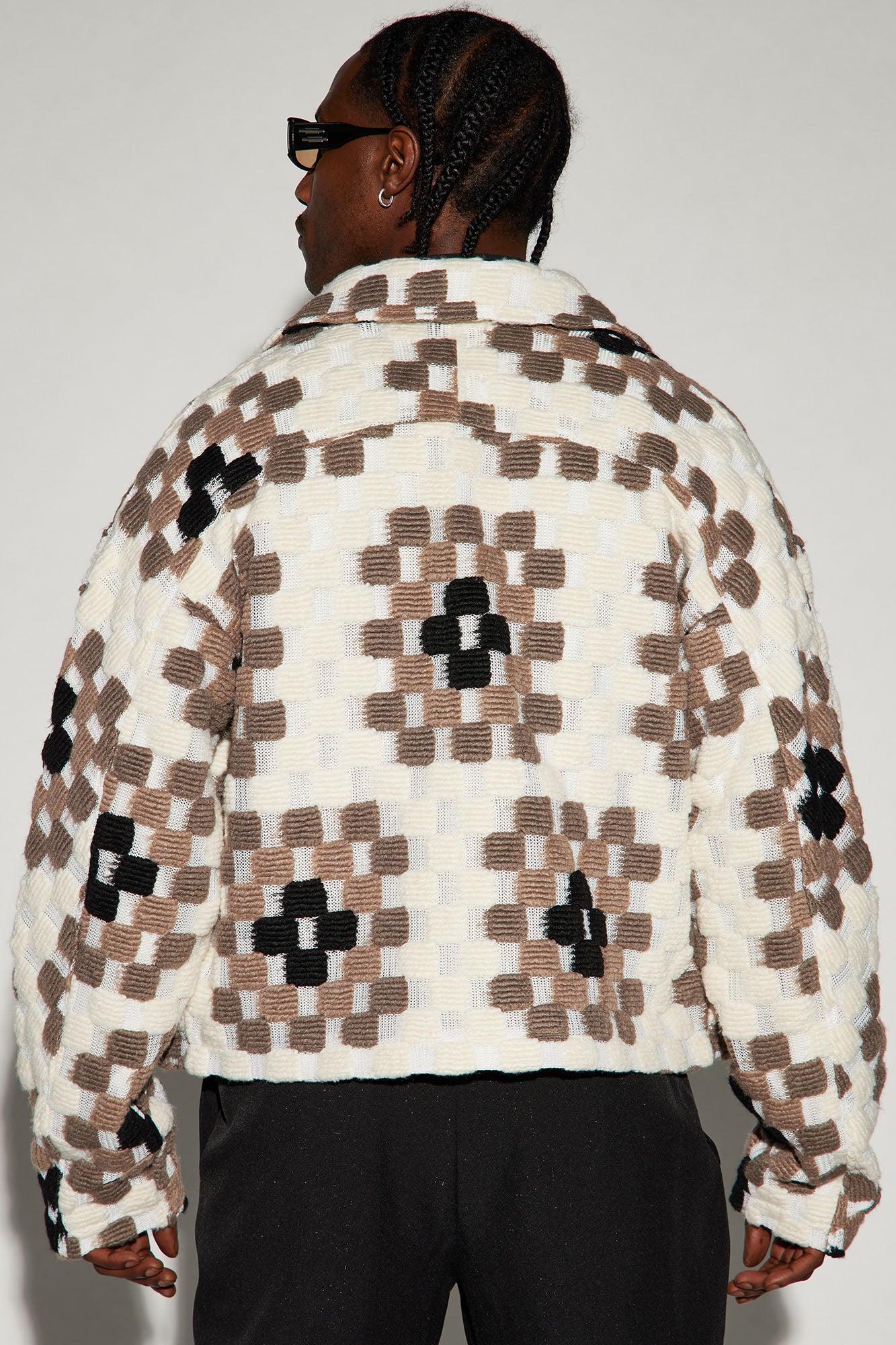 Gaston Jacquard Cropped Jacket - Brown/combo - Image 4