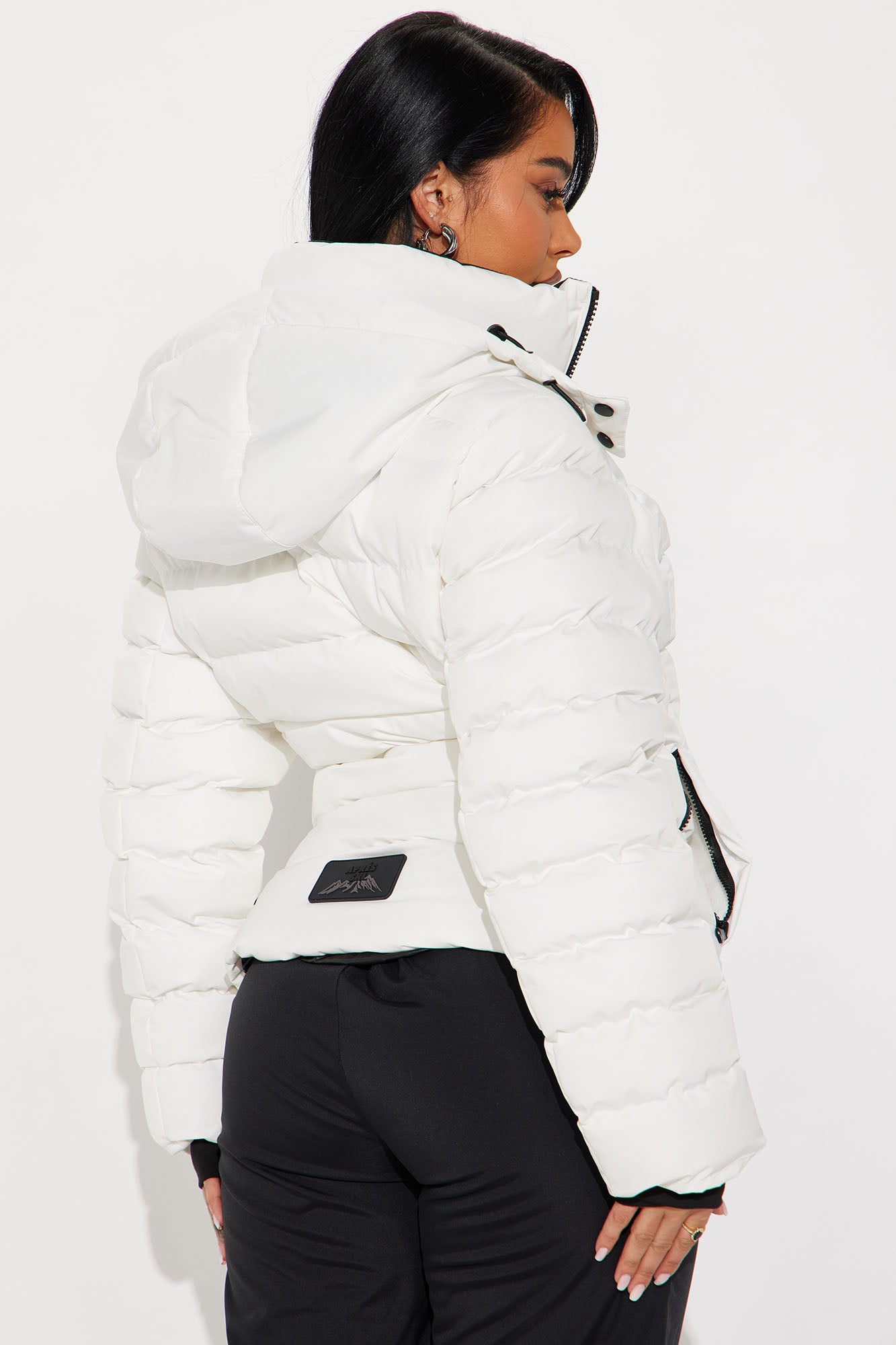 Grab My Skis Puffer Jacket - White - Image 5