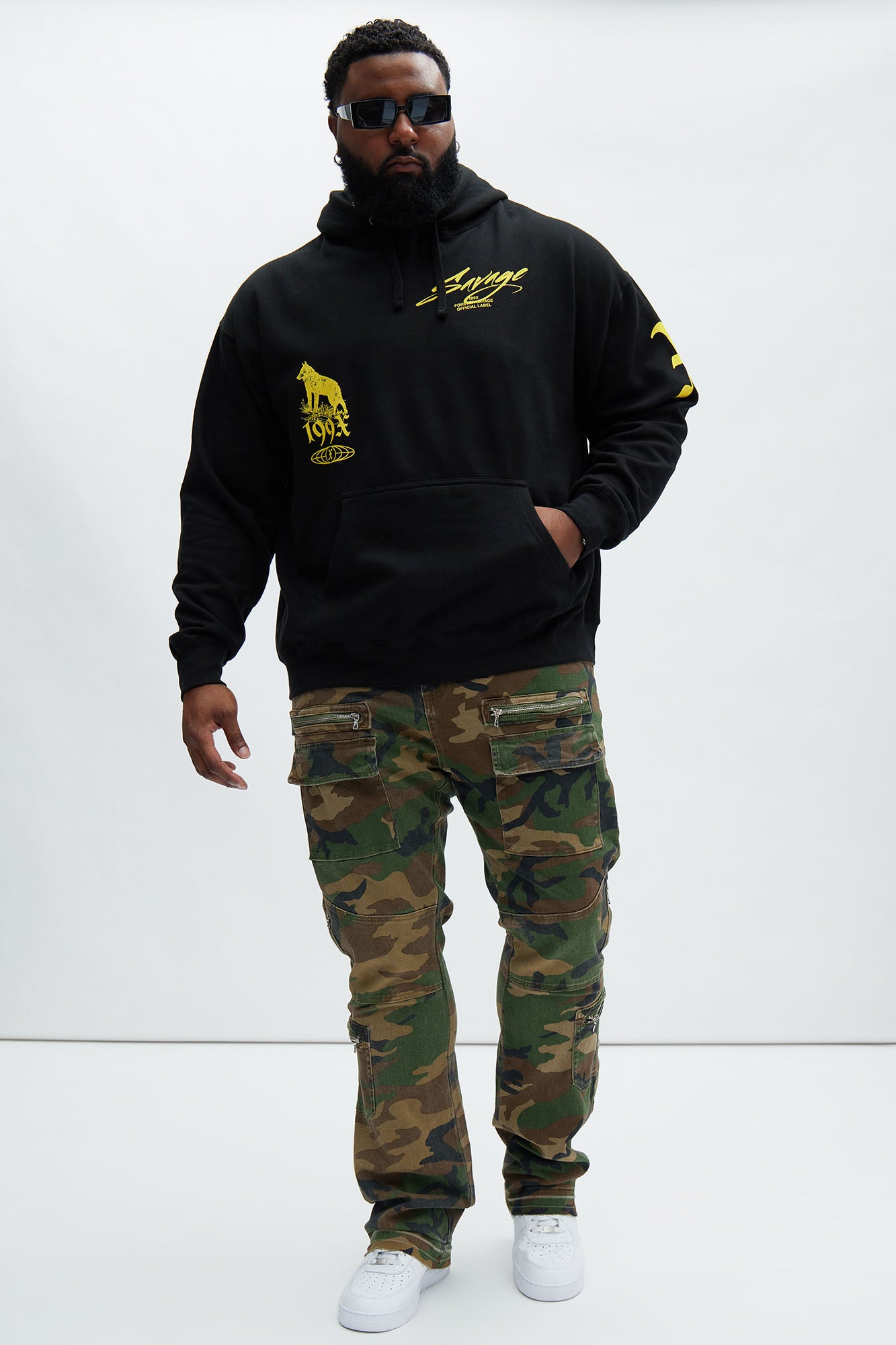 Savage Wolf Hoodie - Black - Image 7
