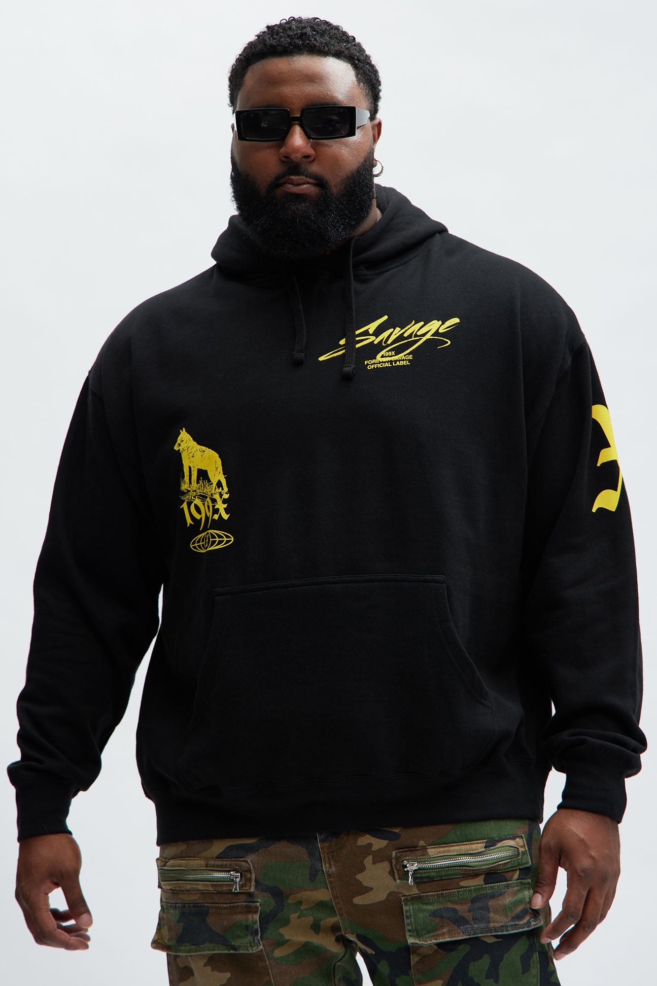 Savage Wolf Hoodie - Black - Image 8