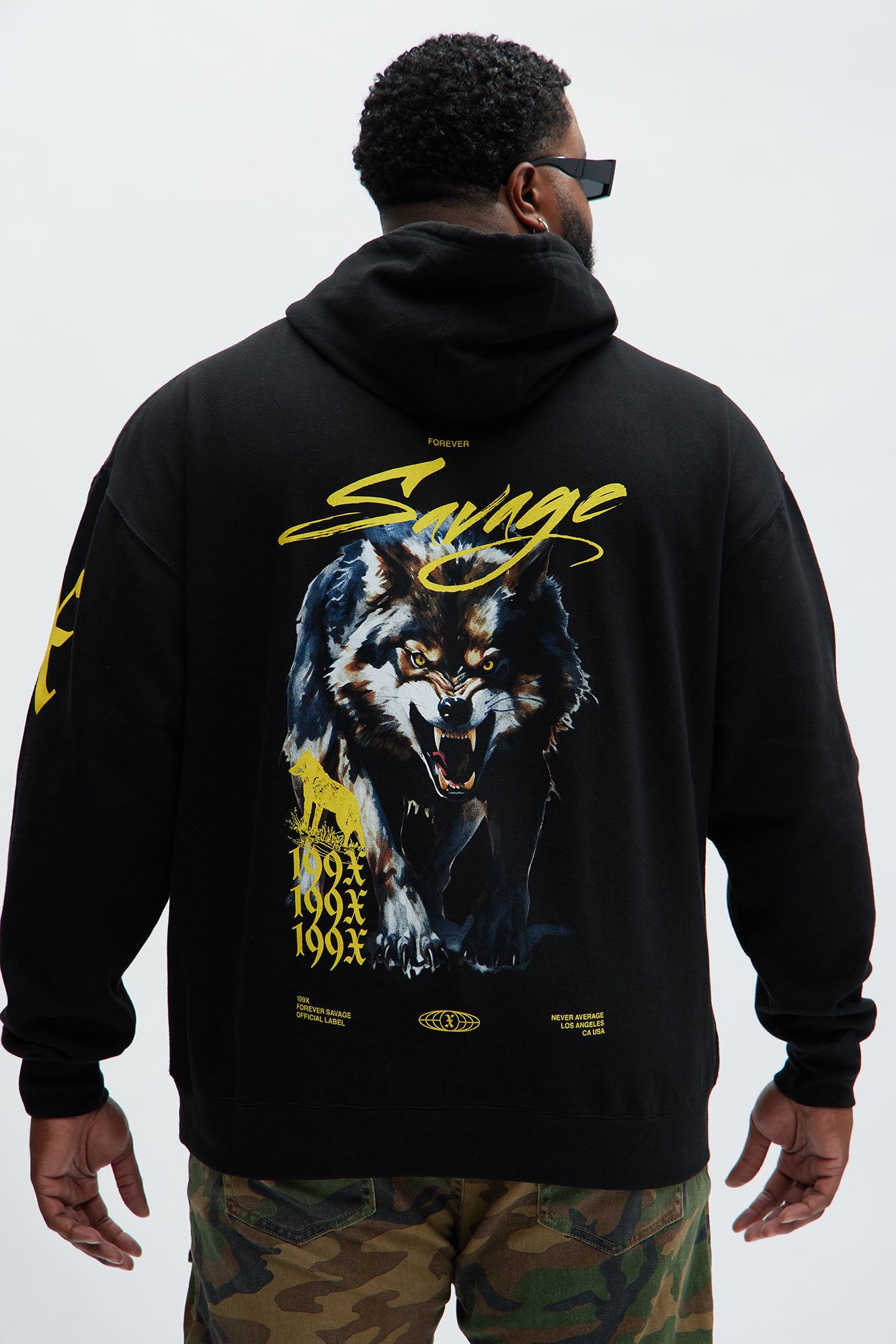 Savage Wolf Hoodie - Black - Image 6