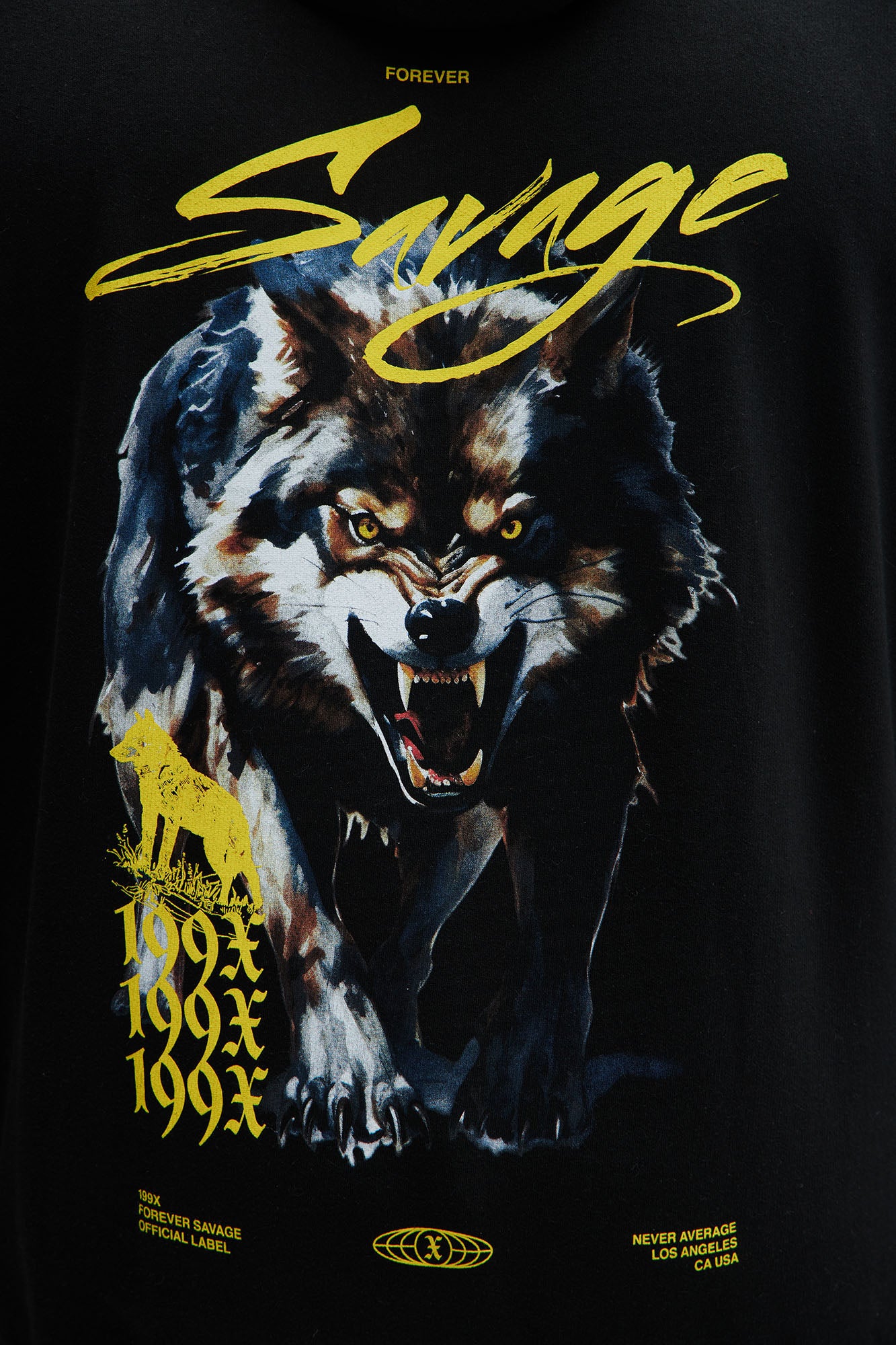 Savage Wolf Hoodie - Black - Image 11