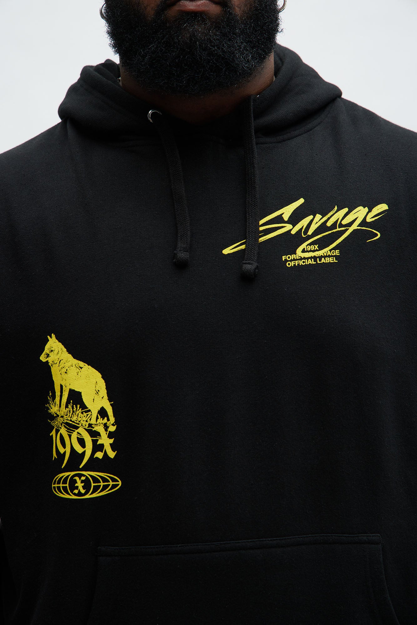Savage Wolf Hoodie - Black - Image 10
