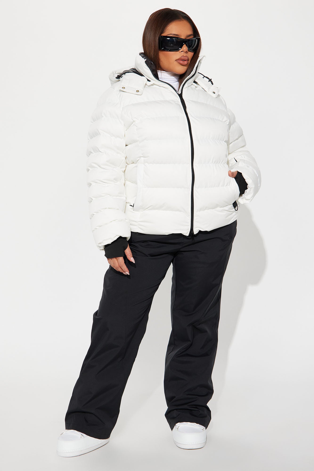 Grab My Skis Puffer Jacket - White - Image 13