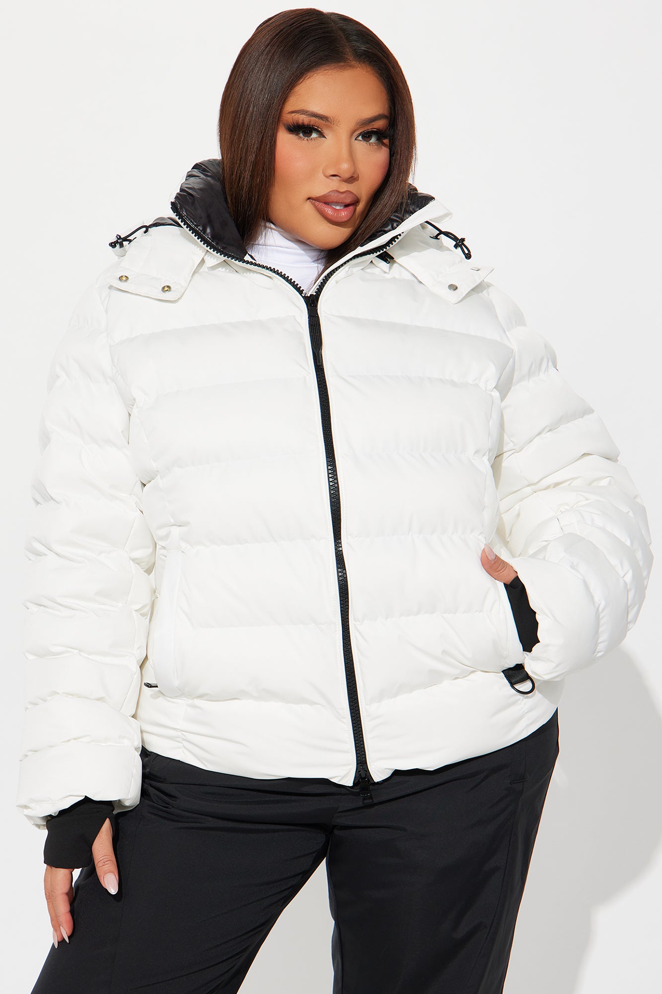 Grab My Skis Puffer Jacket - White - Image 12