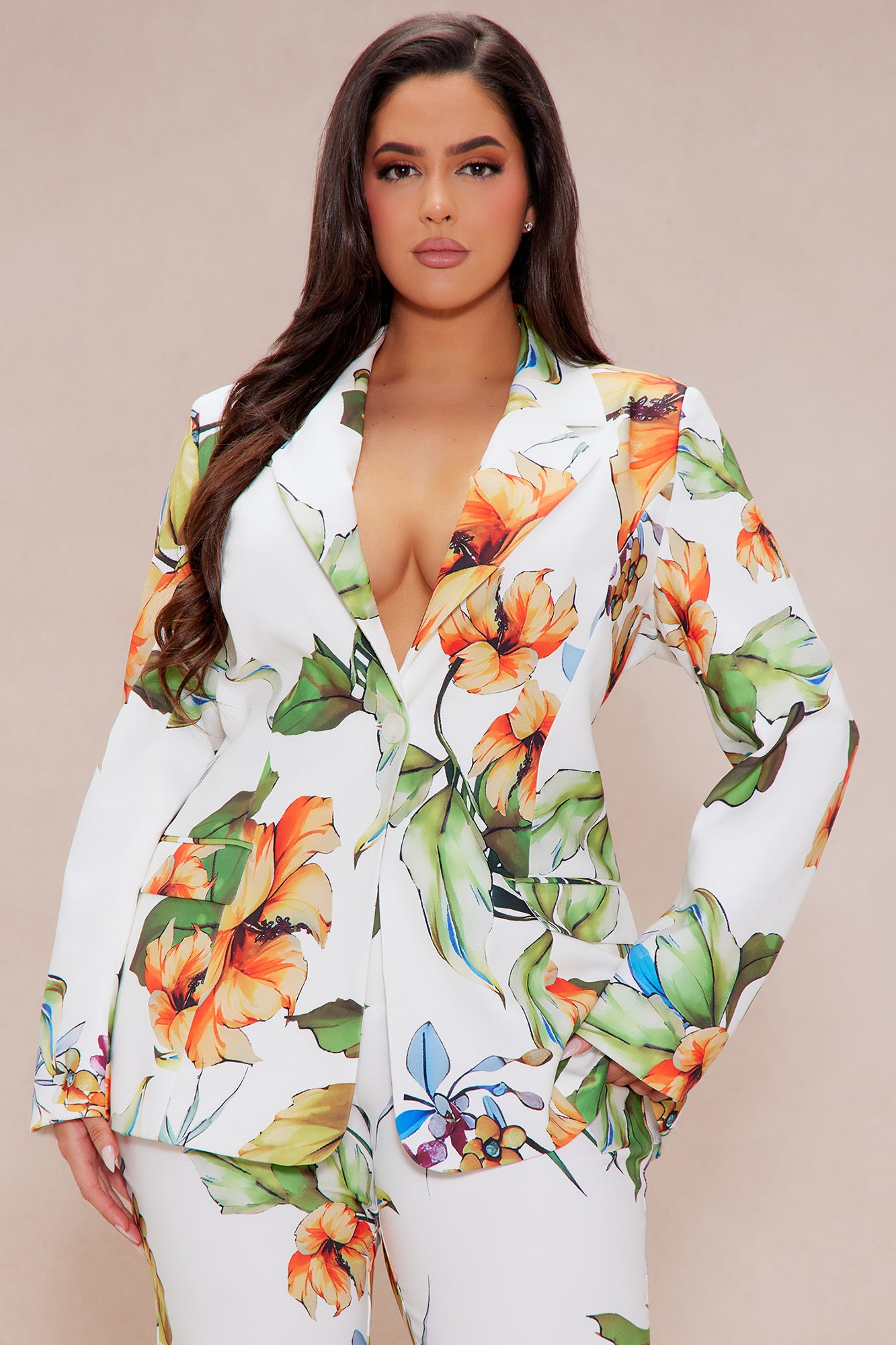 Poppy Blazer Suit Set - White/combo - Image 6