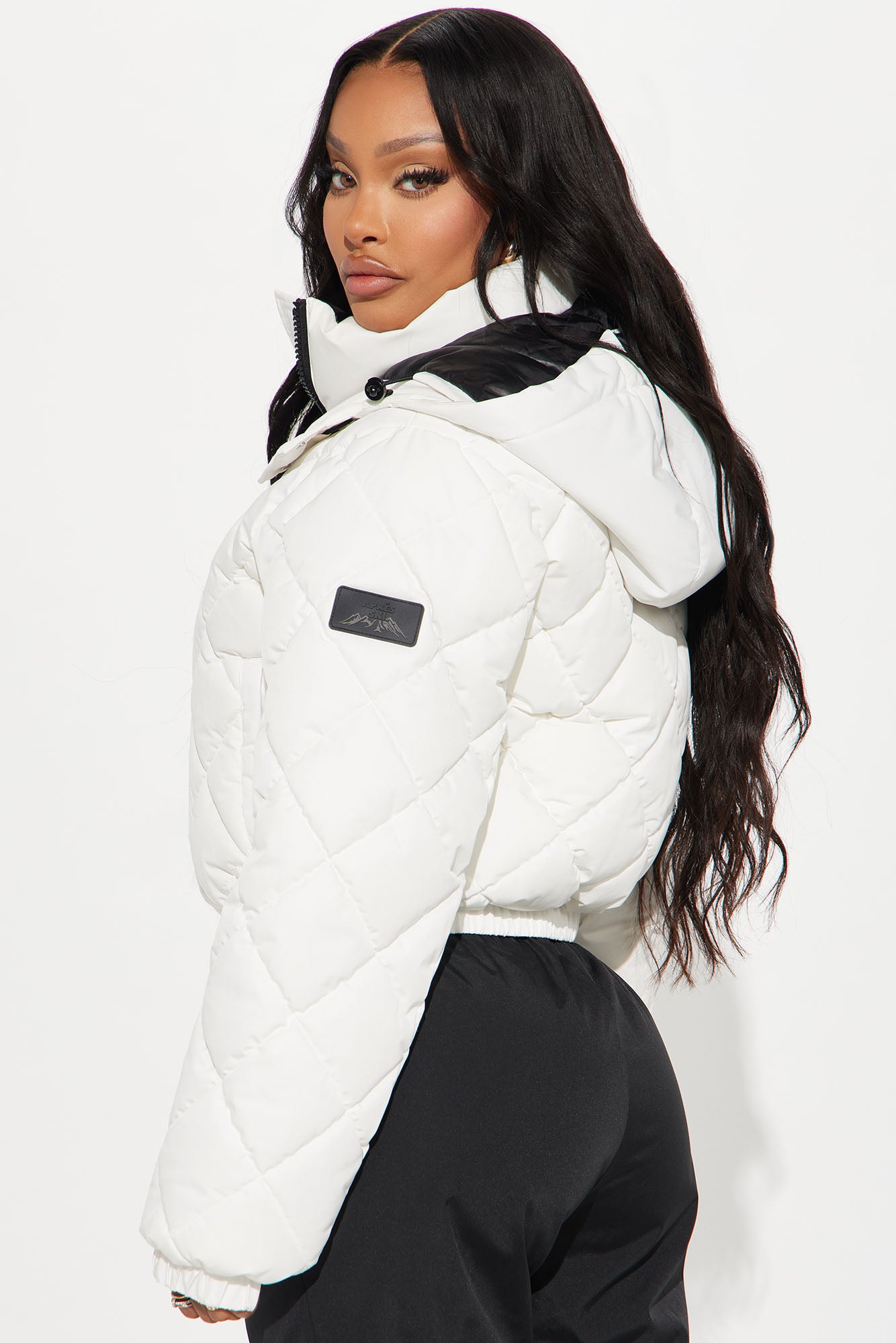 Snow Days Quilted Puffer Jacket - White - Image 6