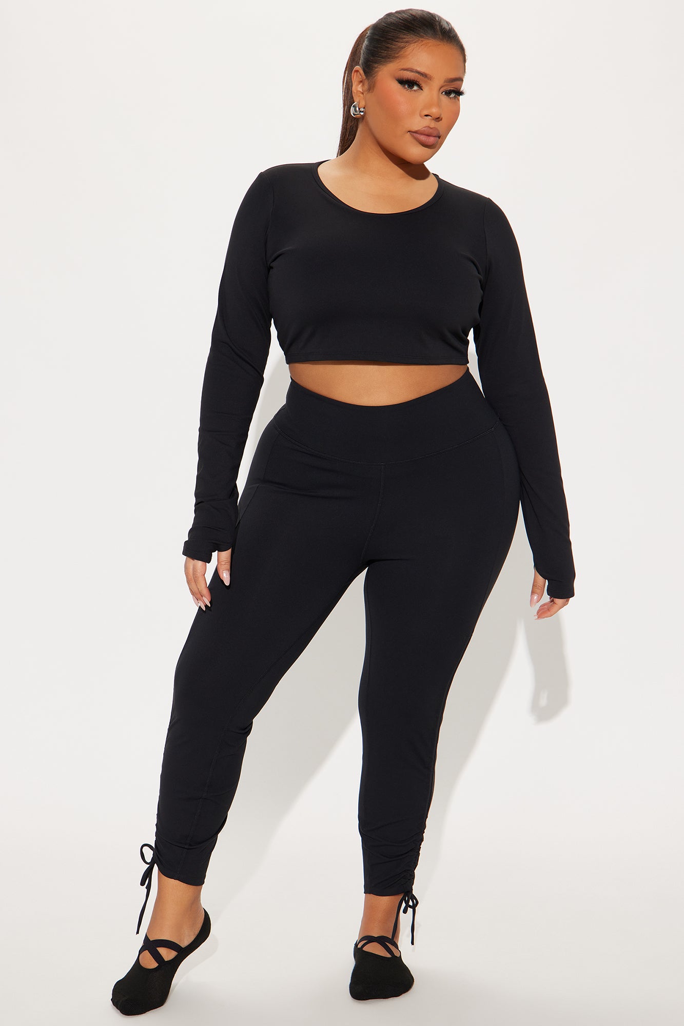 Across Your Core Super Soft Active Top - Black - Image 6