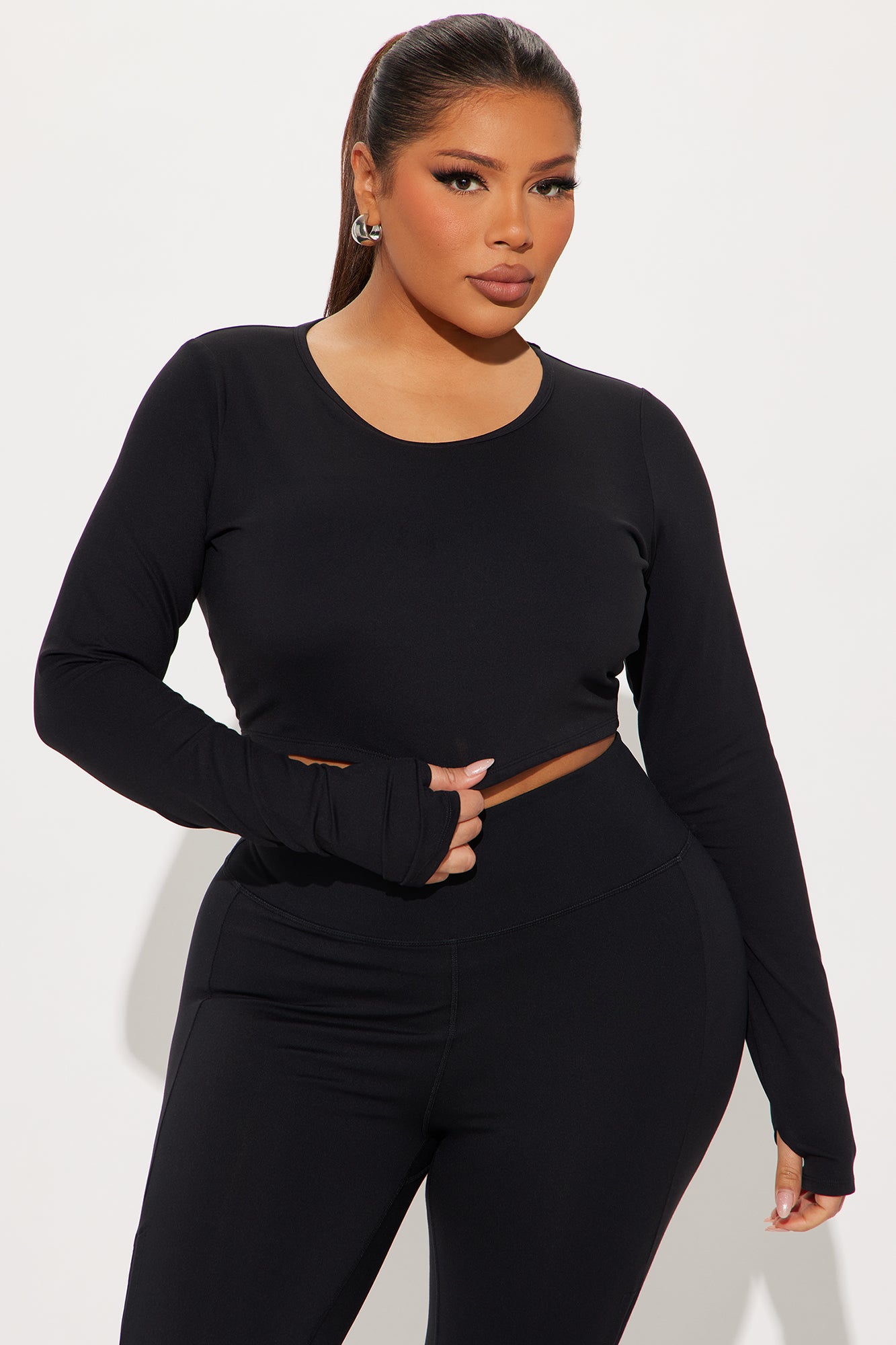 Across Your Core Super Soft Active Top - Black - Image 5