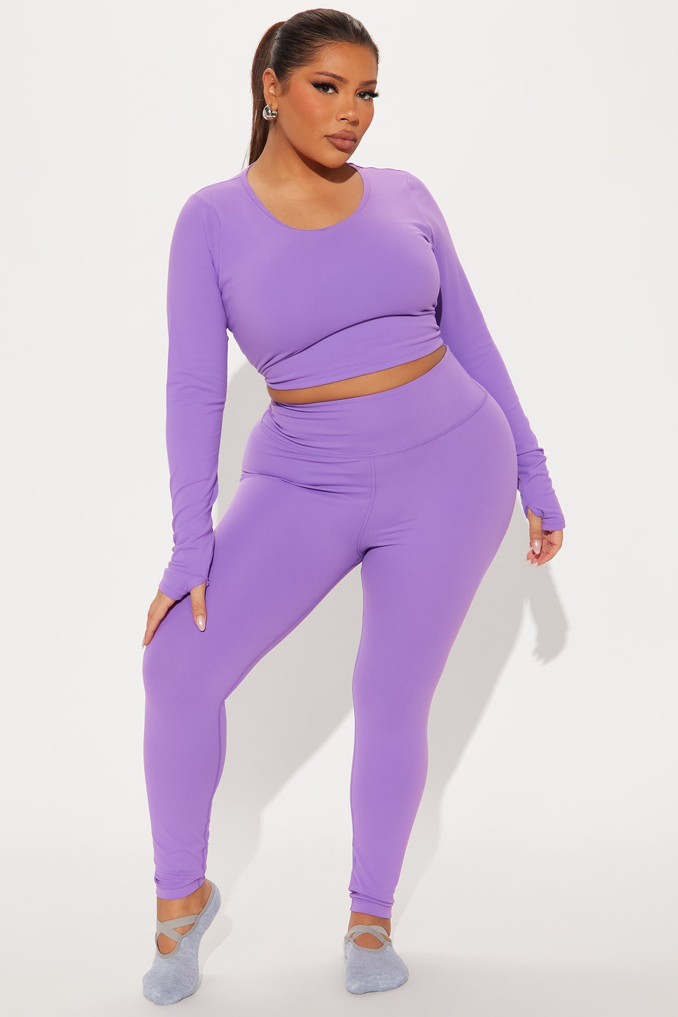 Across Your Core Super Soft Active Top - Lavender - Image 6