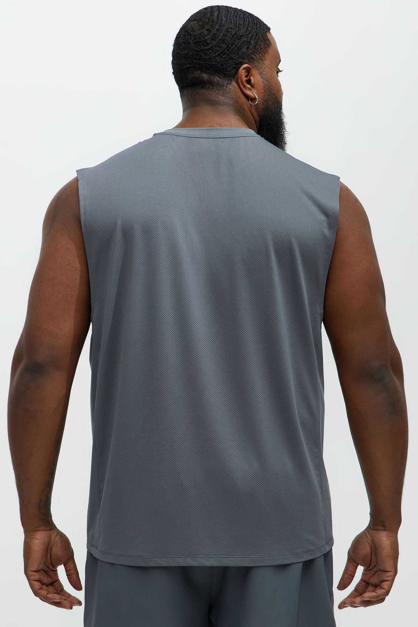 Vital Active Cut Off Tee - Charcoal - Image 10