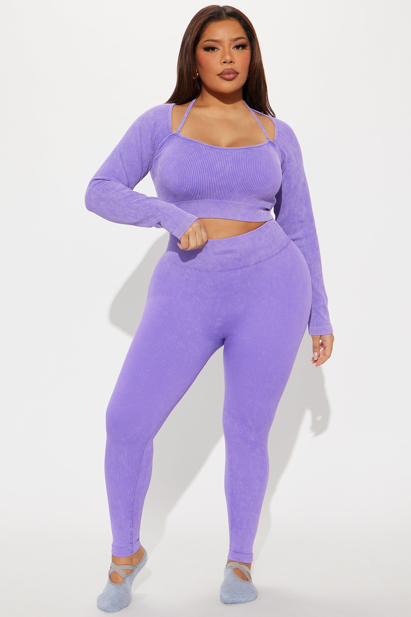 Imprint Effortless Seamless Washed Active Top - Lavender - Image 6
