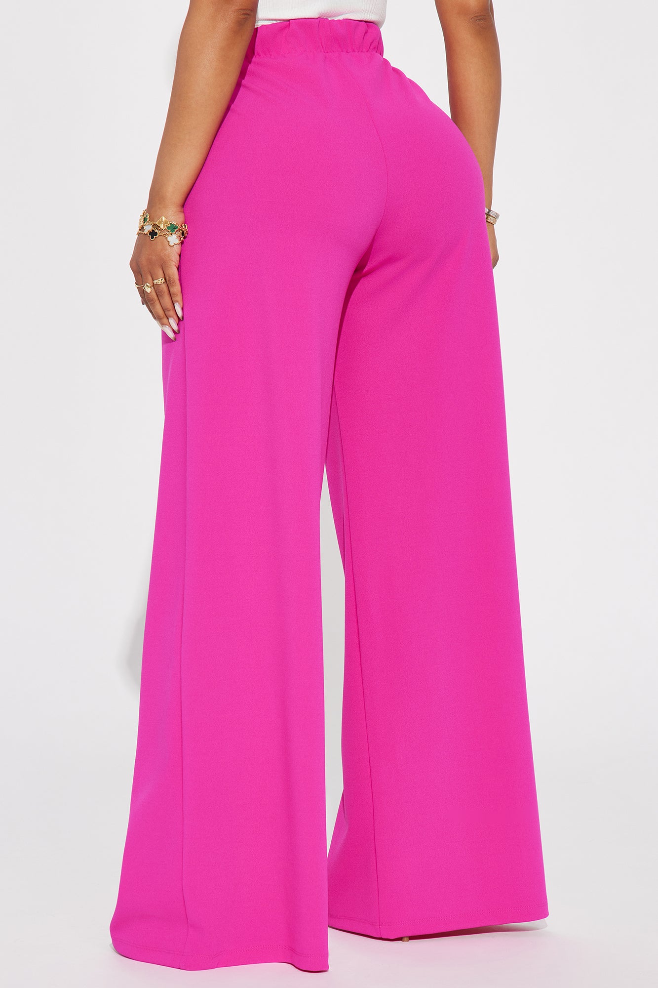 What Matters Most Wide Leg Trouser - Fuchsia - Image 3
