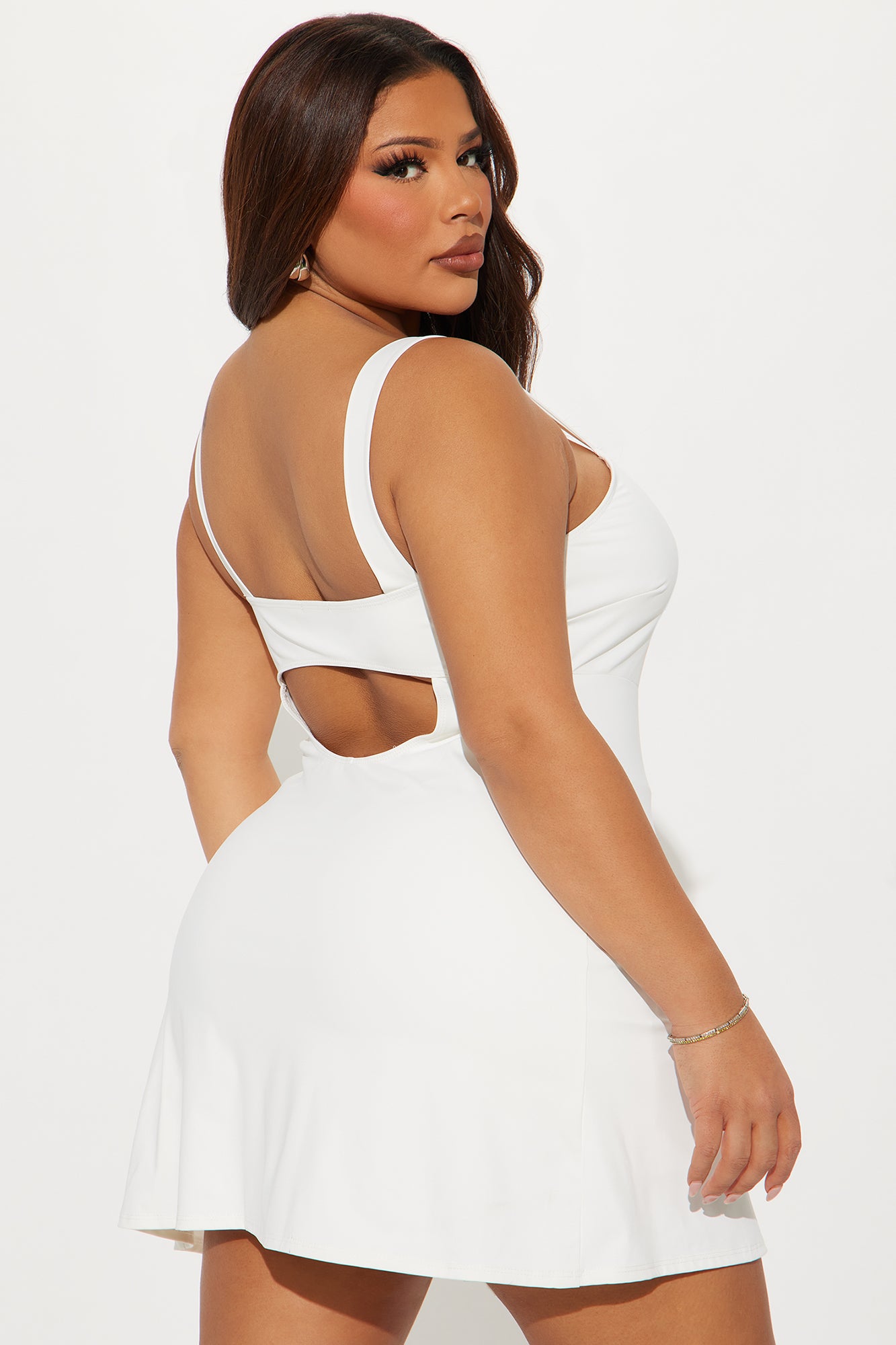 Play For Keeps Tennis Mini Dress - White - Image 7