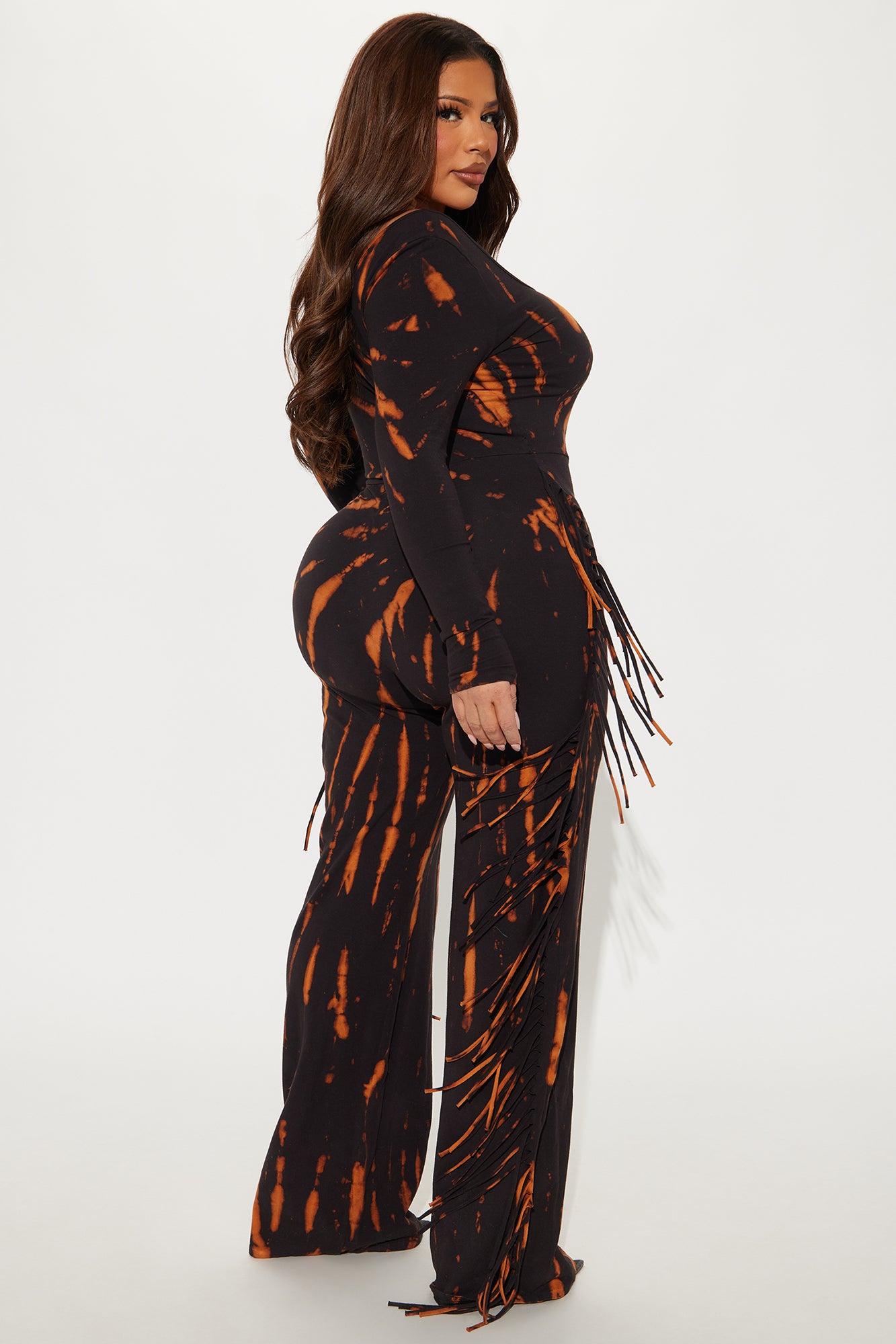 While We Wait Long Sleeve Jumpsuit - Black/combo - Image 6