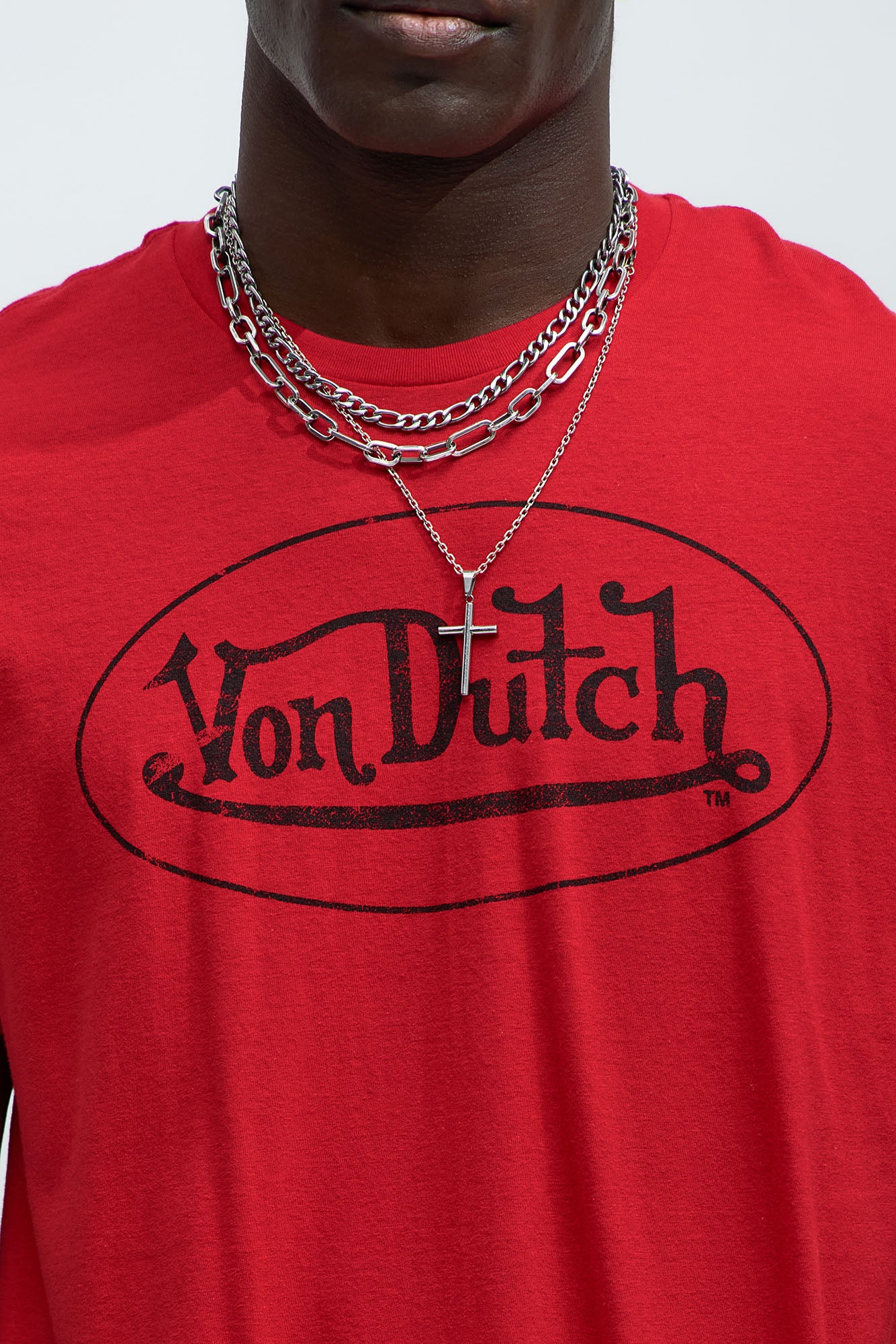 Von Dutch Vintage Logo Short Sleeve Tee - Red - Image 3