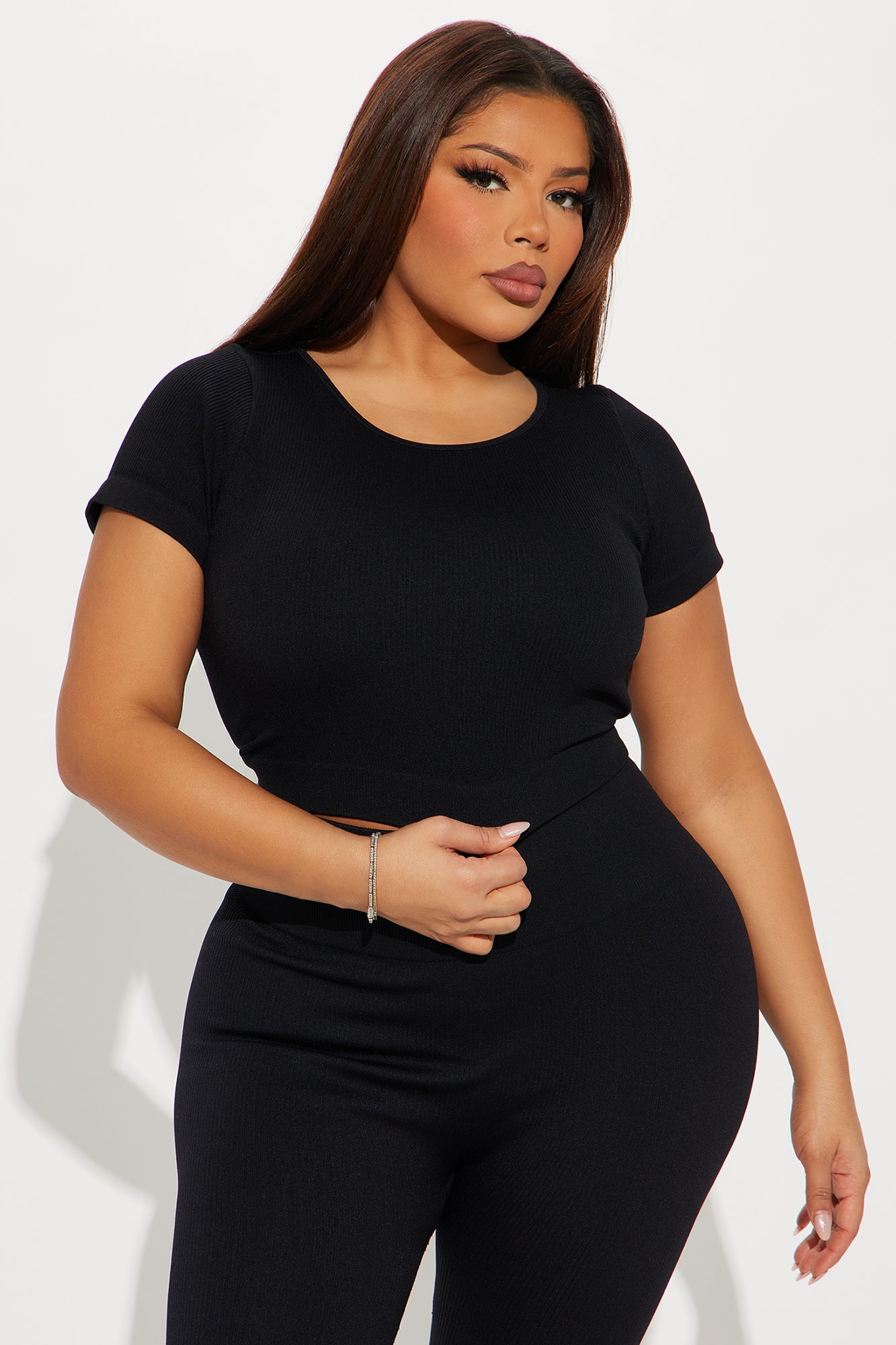 Breathe Through It Effortless Seamless Active Top - Black - Image 3