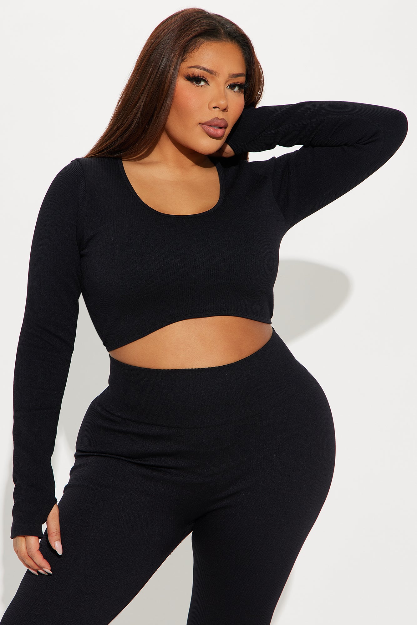 Reach Up Effortless Seamless Active Top - Black - Image 4