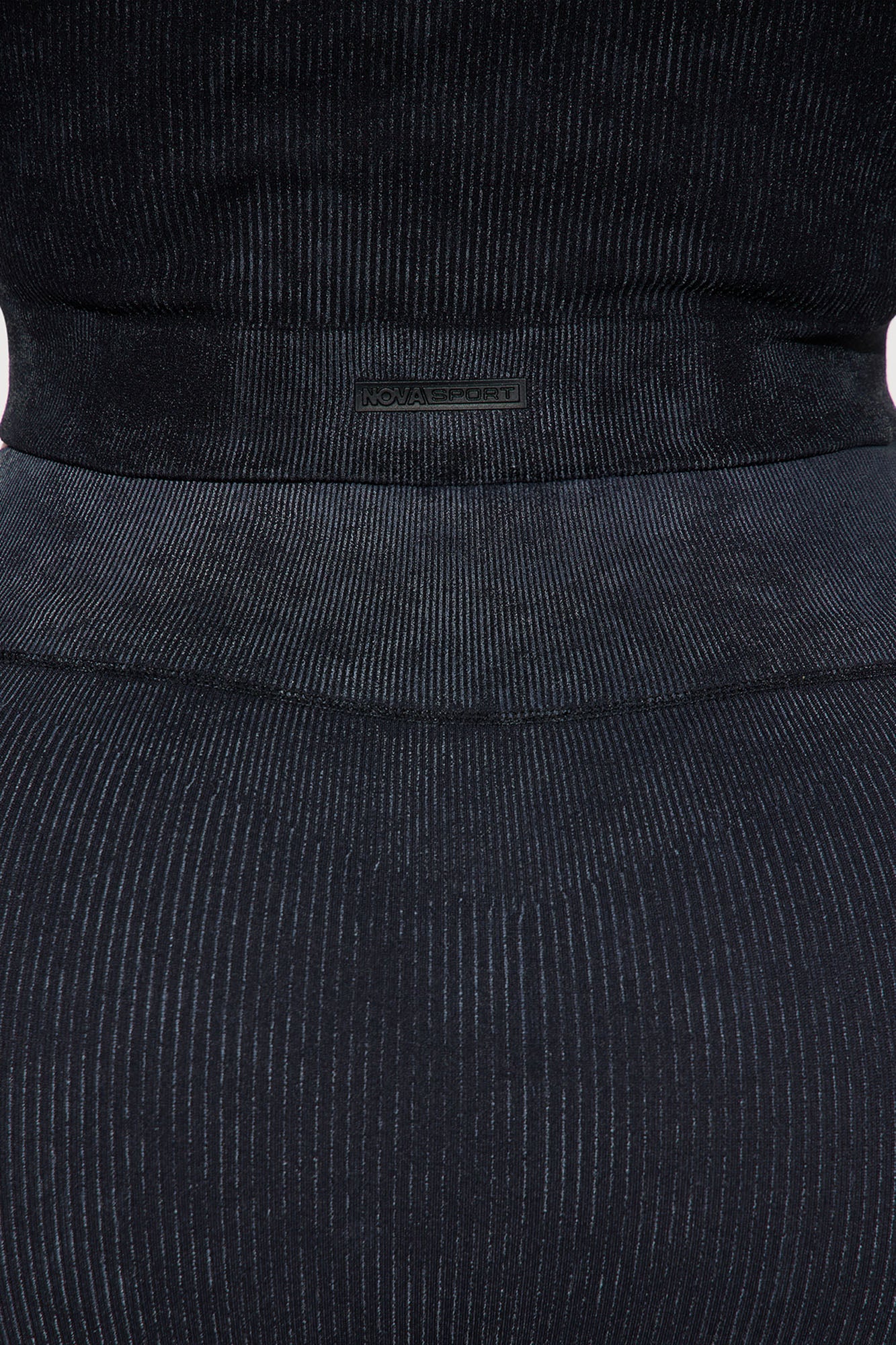 Imprint Effortless Seamless Washed Active Top - Black - Image 8