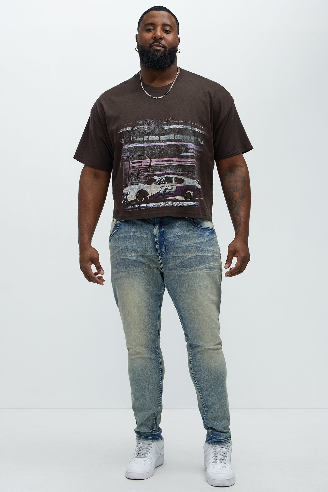 Crease Vintage Skinny Jeans - Vintage Blue Wash - Image 5