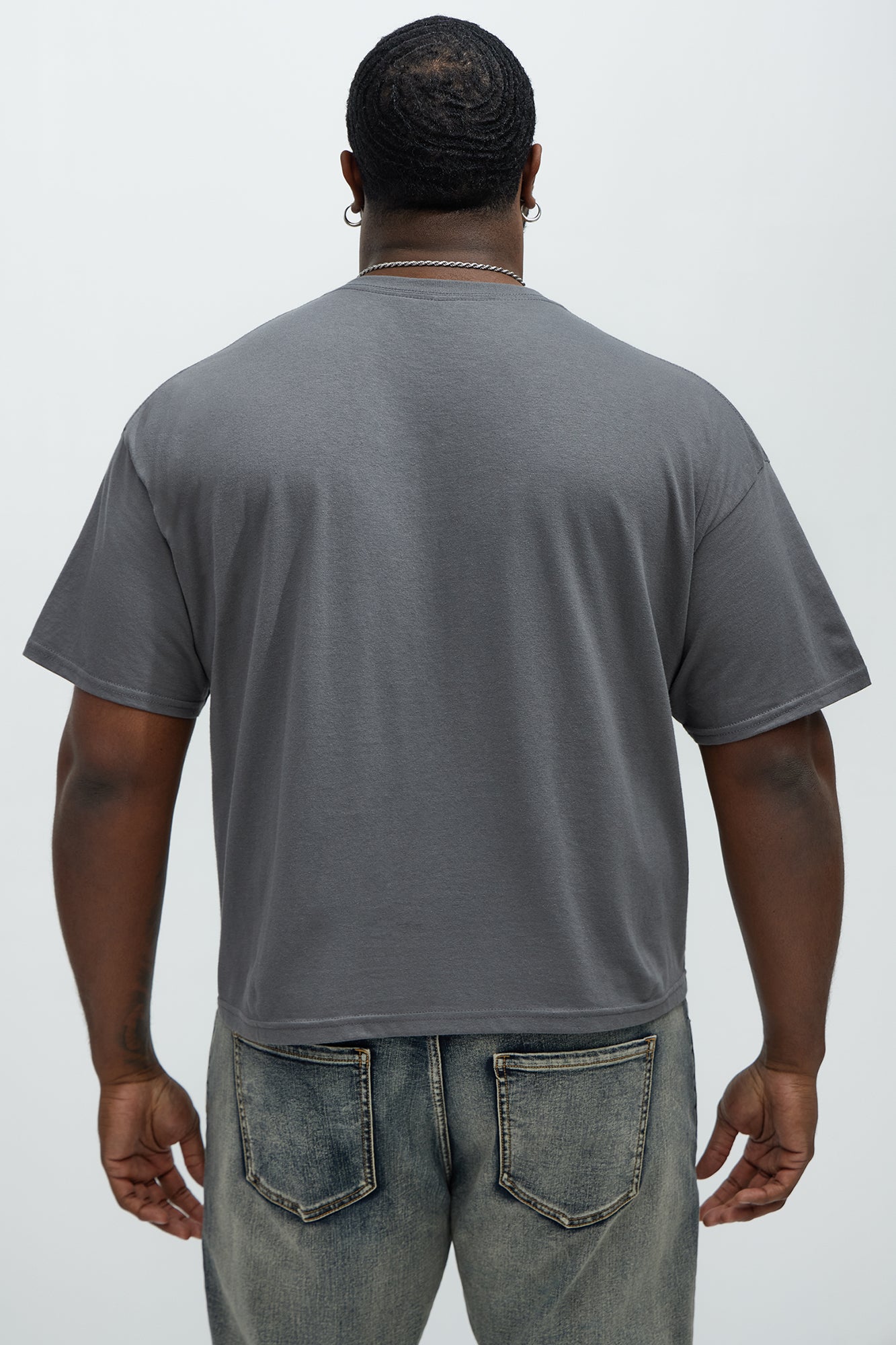 The LAnd Short Sleeve Cropped Tee - Charcoal - Image 7