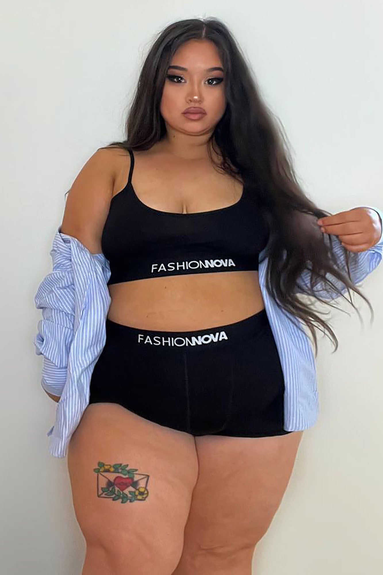 FN Mood Cami And Boxer Set - Black - Image 10